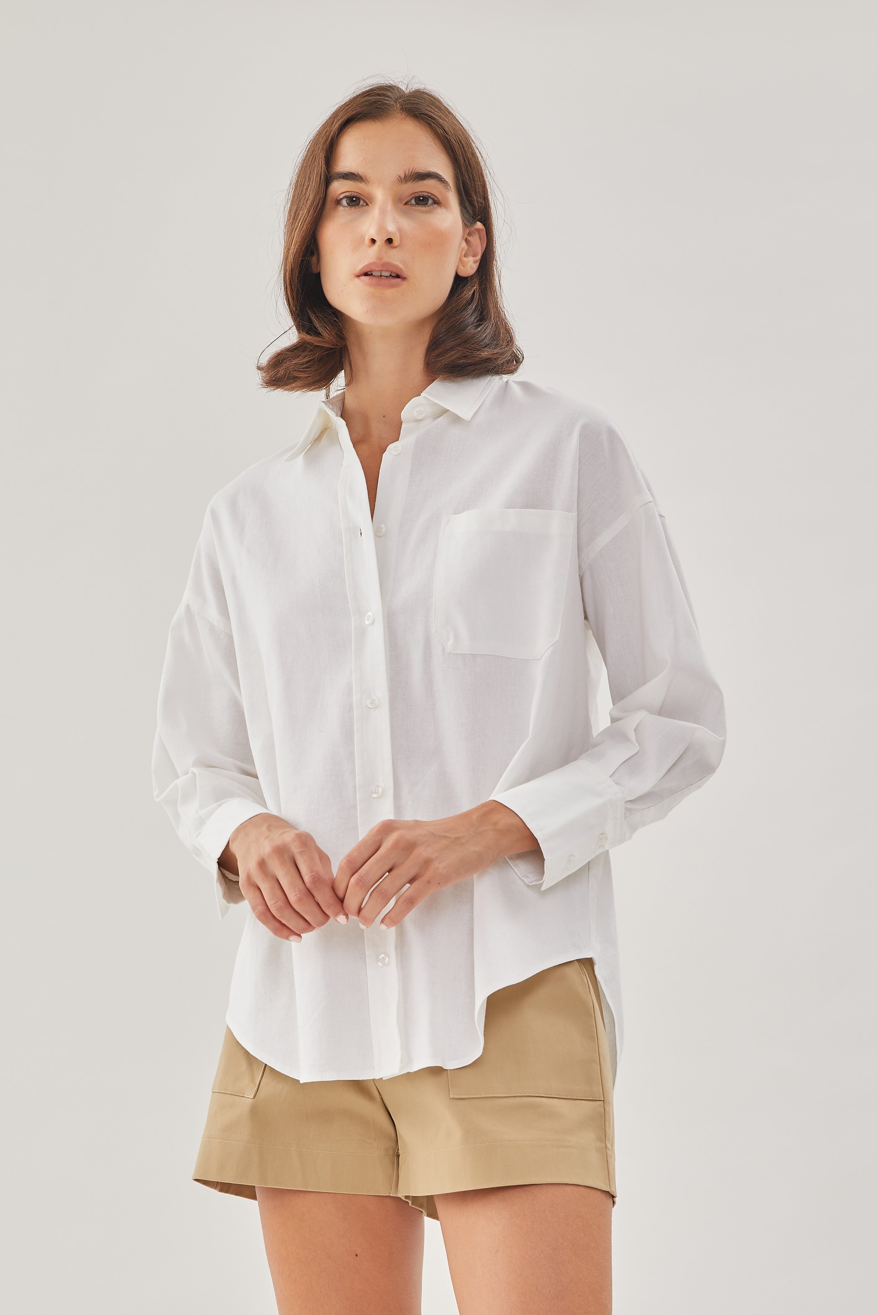 Classic Linen Shirt in White