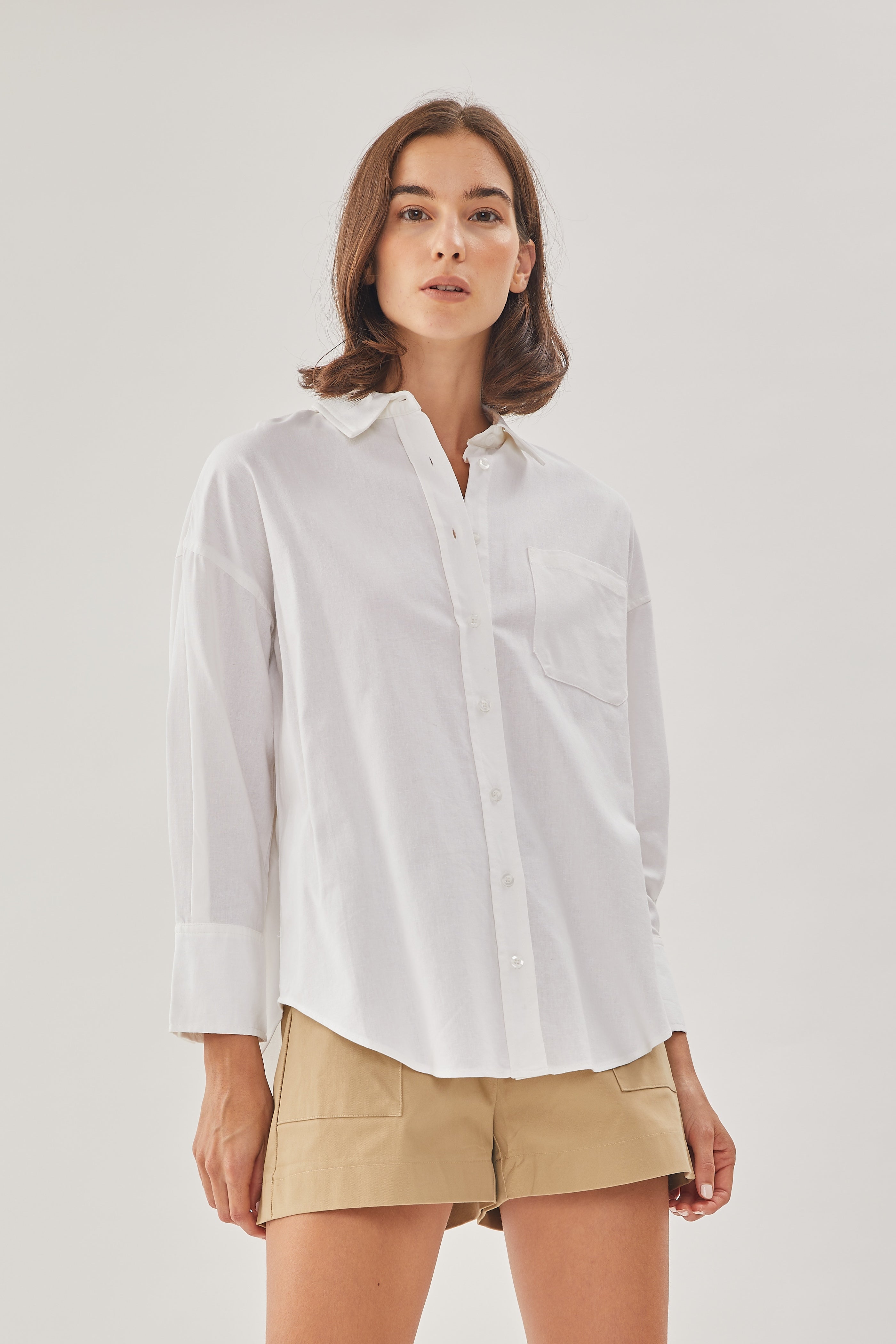 Classic Linen Shirt in White