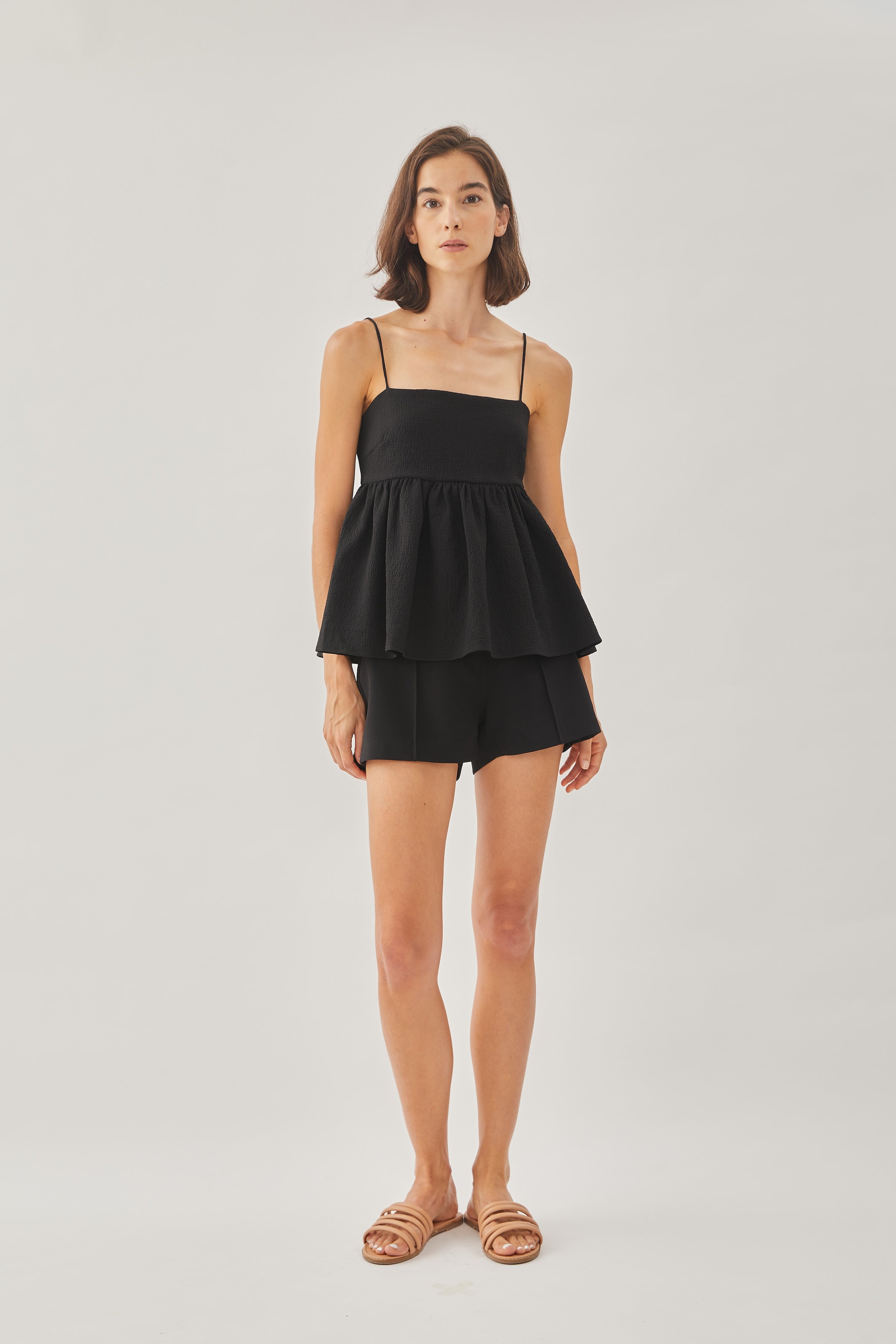 Textured Cami Top in Black