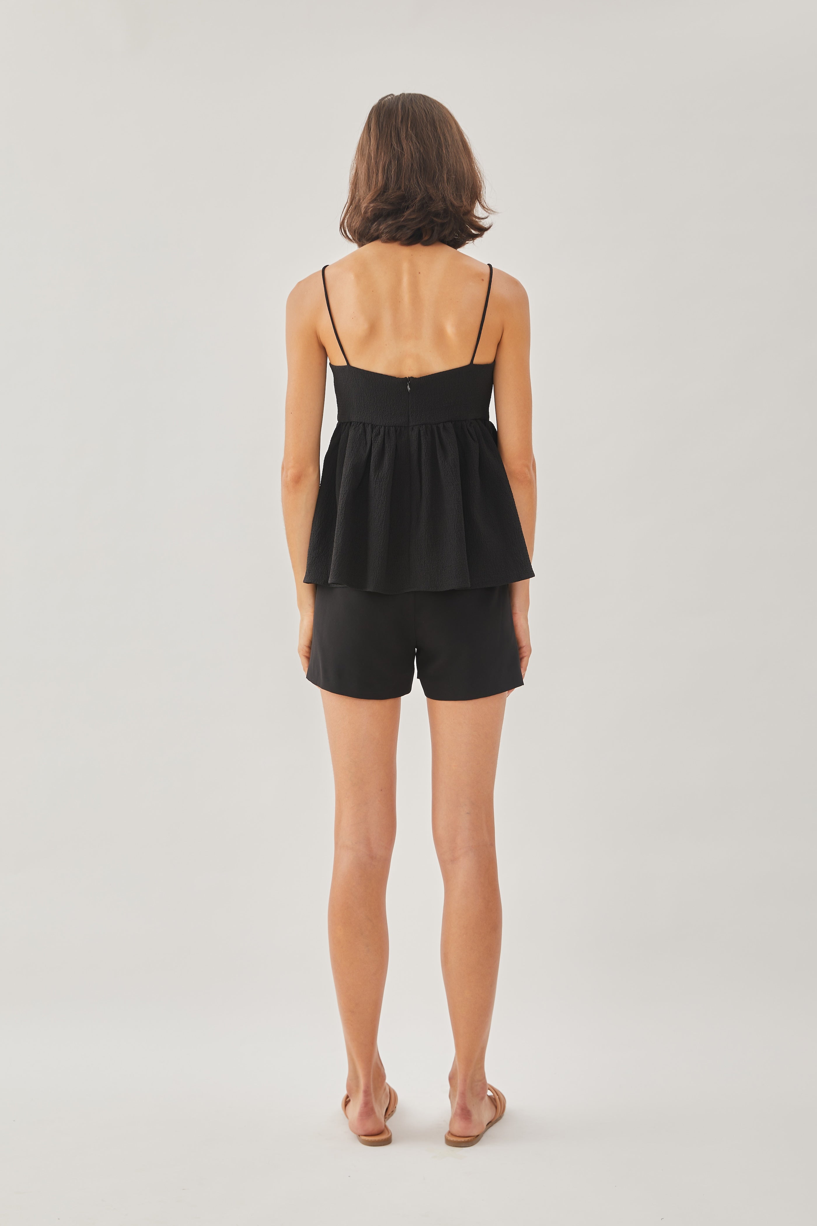 Textured Cami Top in Black