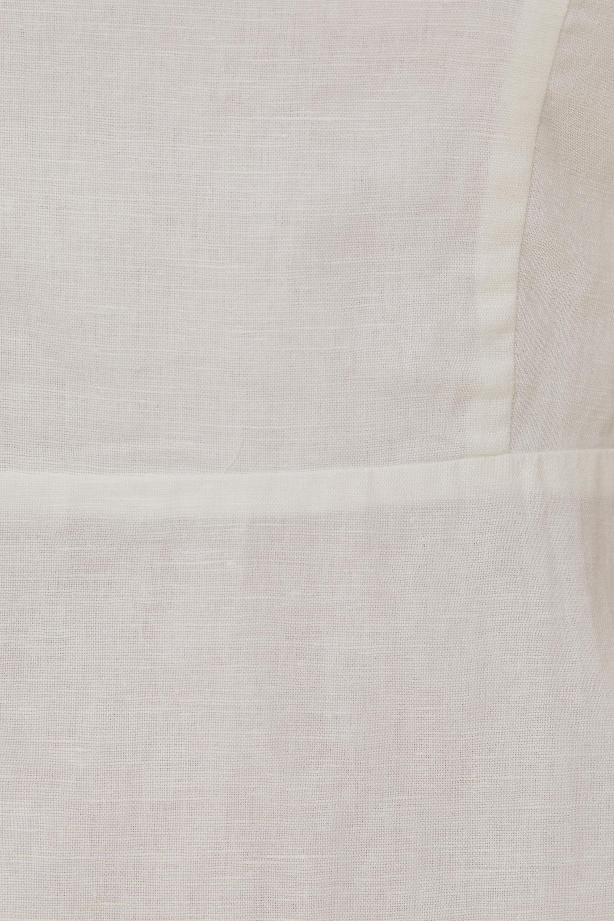 Square Neck Sleeved Mini Dress in White