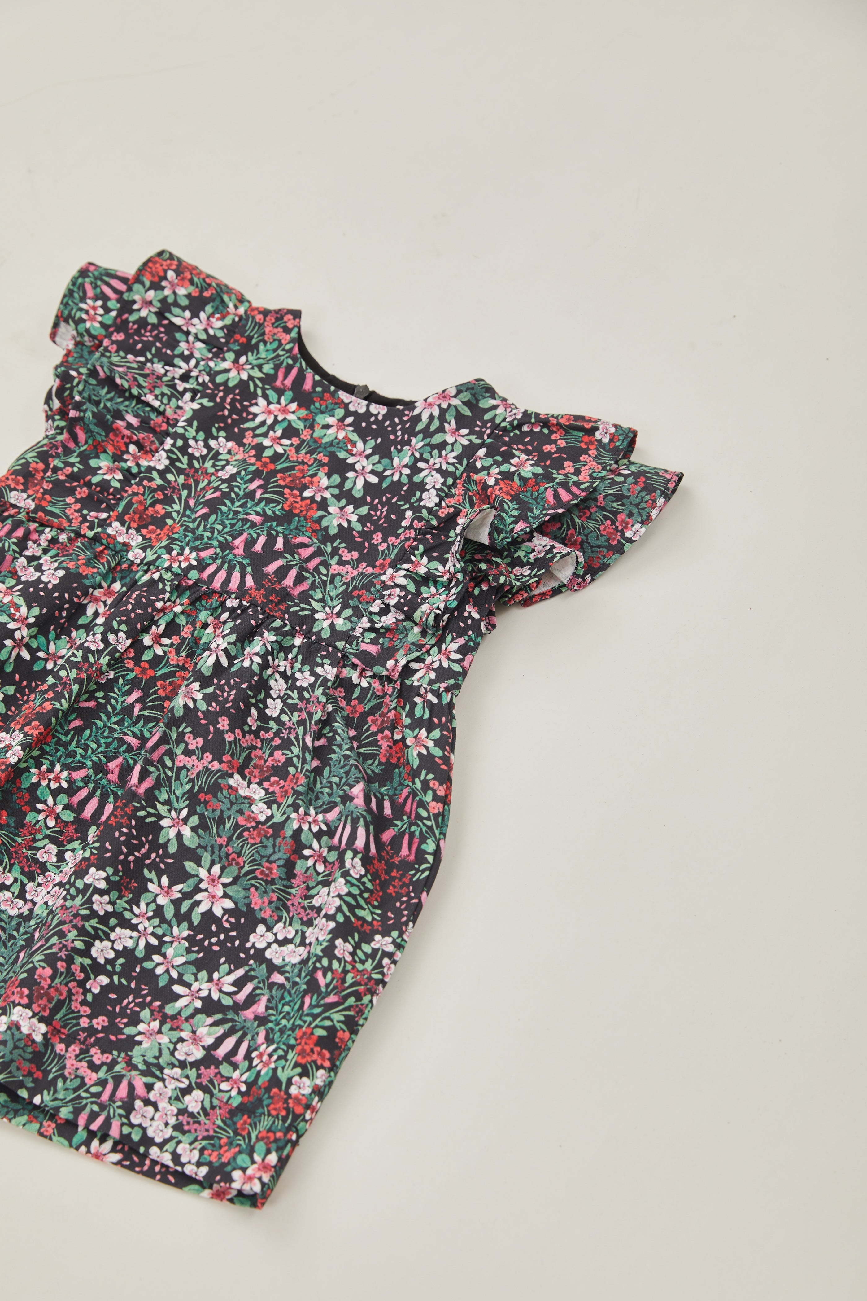 Mini Flutter Sleeved Dress in Wild