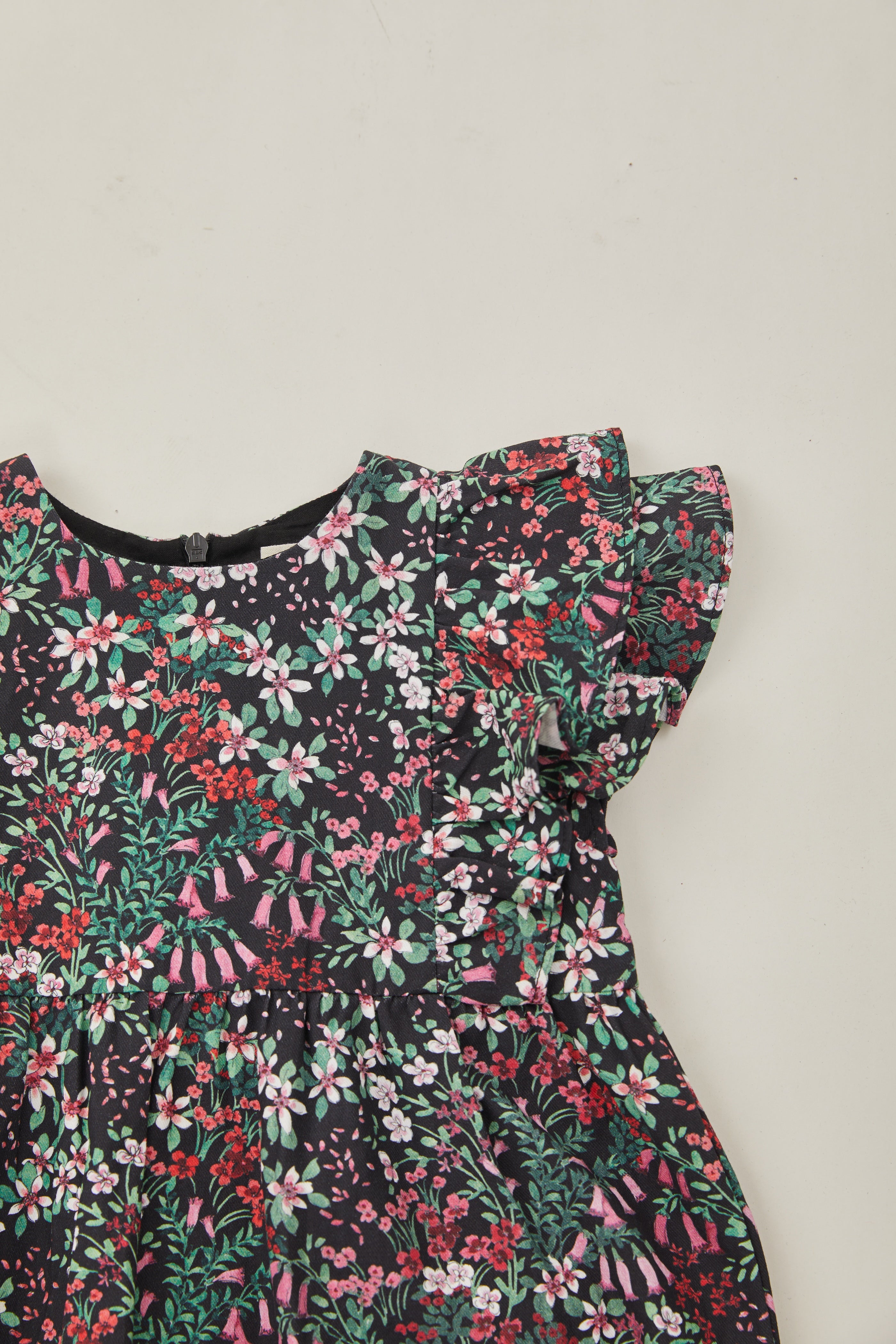 Mini Flutter Sleeved Dress in Wild