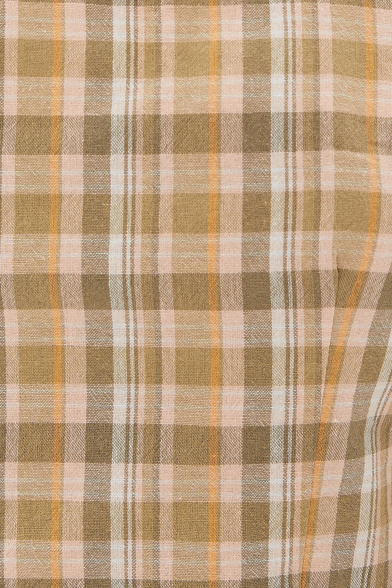 Puff Sleeves Gingham Top in Forest