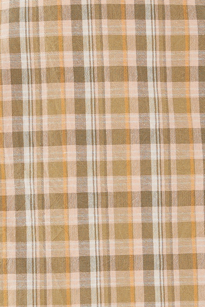 Gingham Straight Skirt in Forest