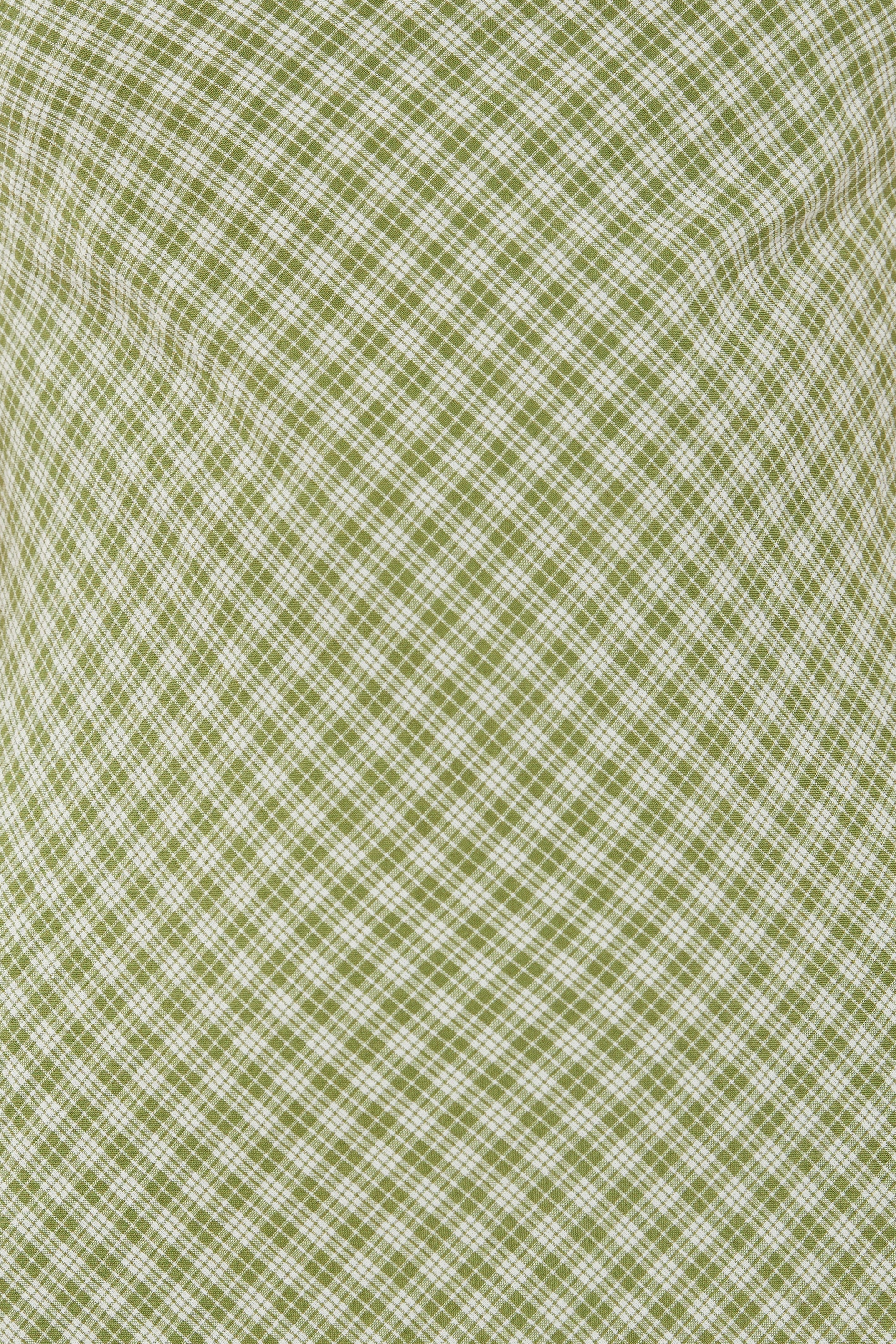 Slip Dress in Gingham Fern