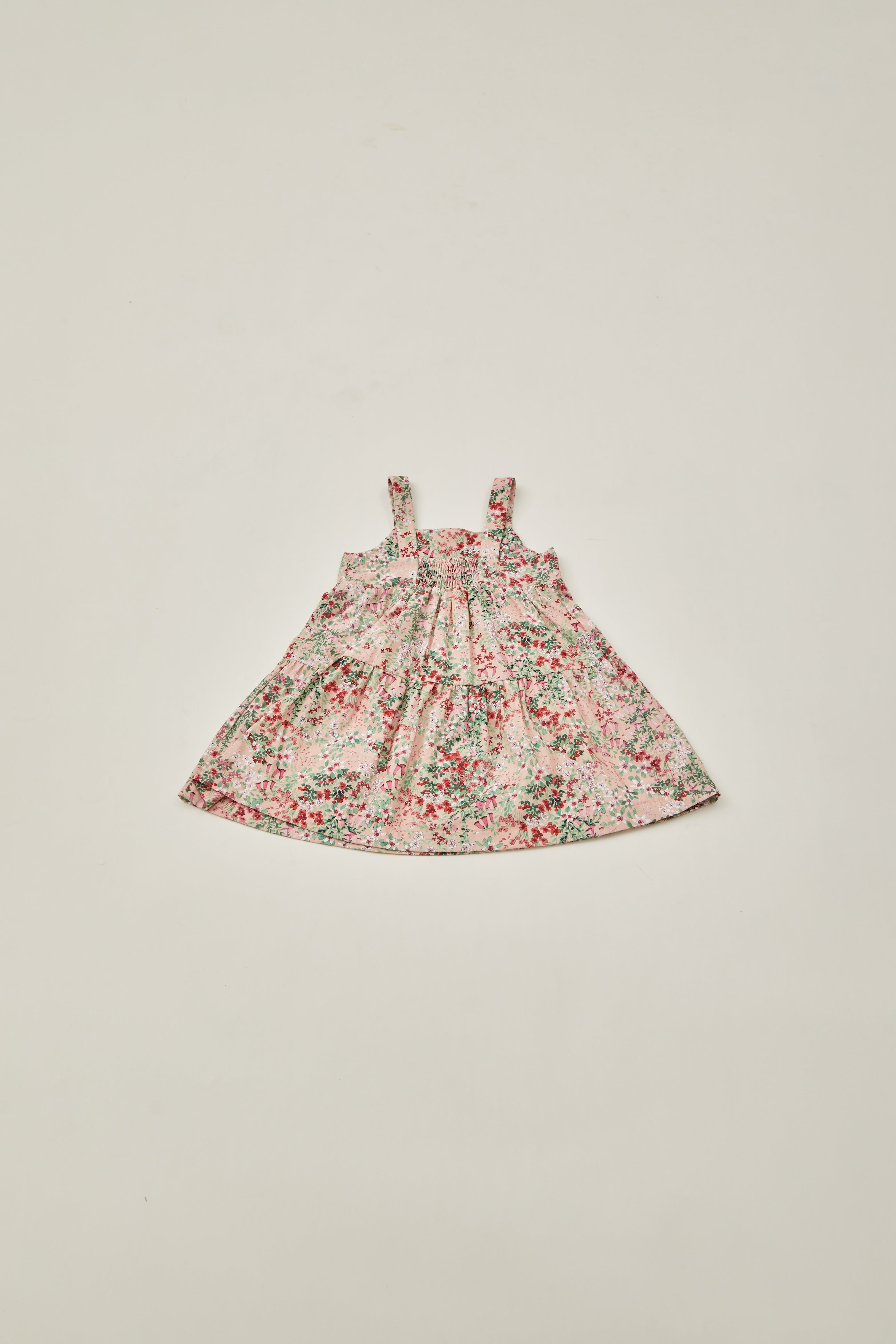 Mini Tiered Dress in Dahlia