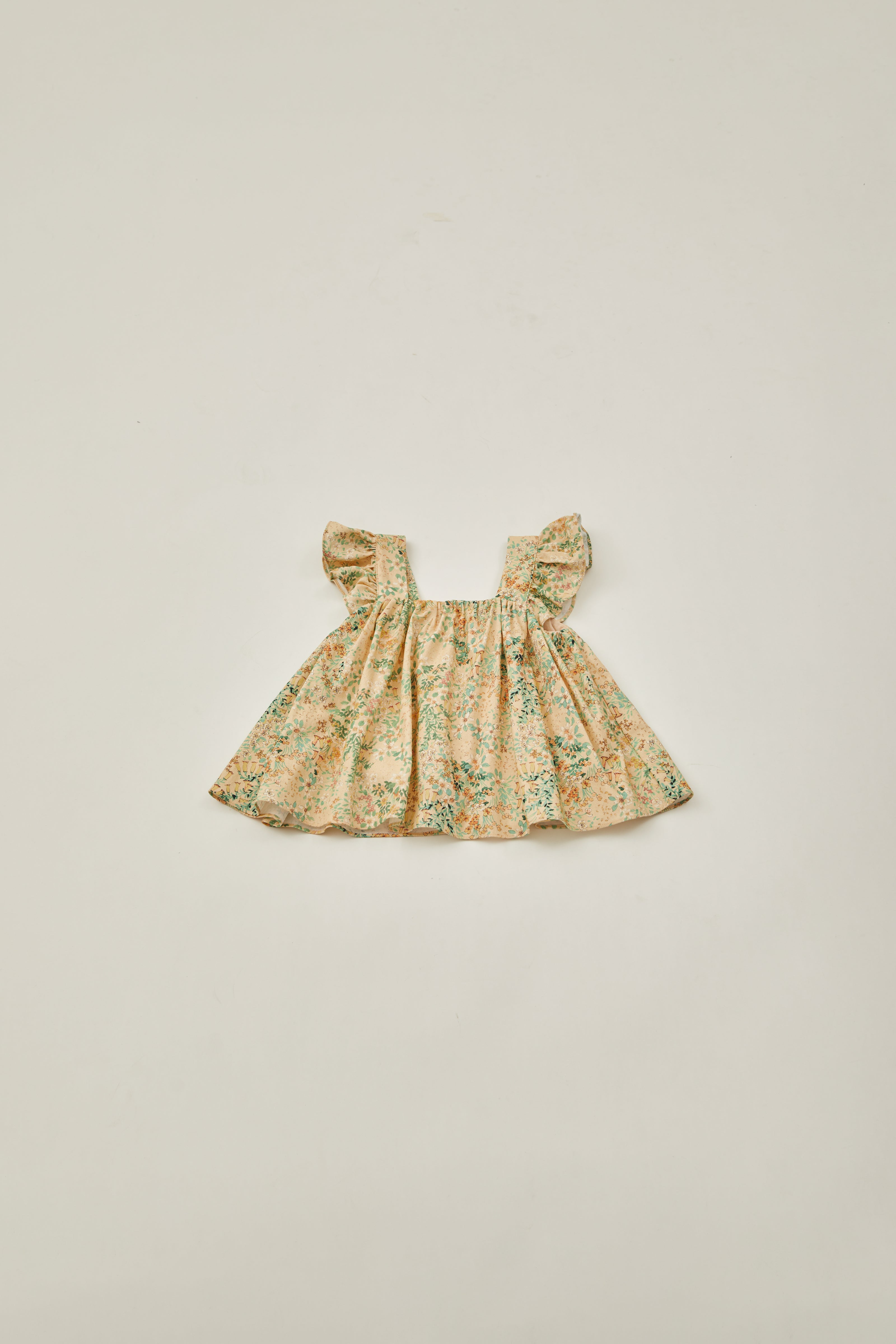 Mini Flutter Sleeved Top in Canary