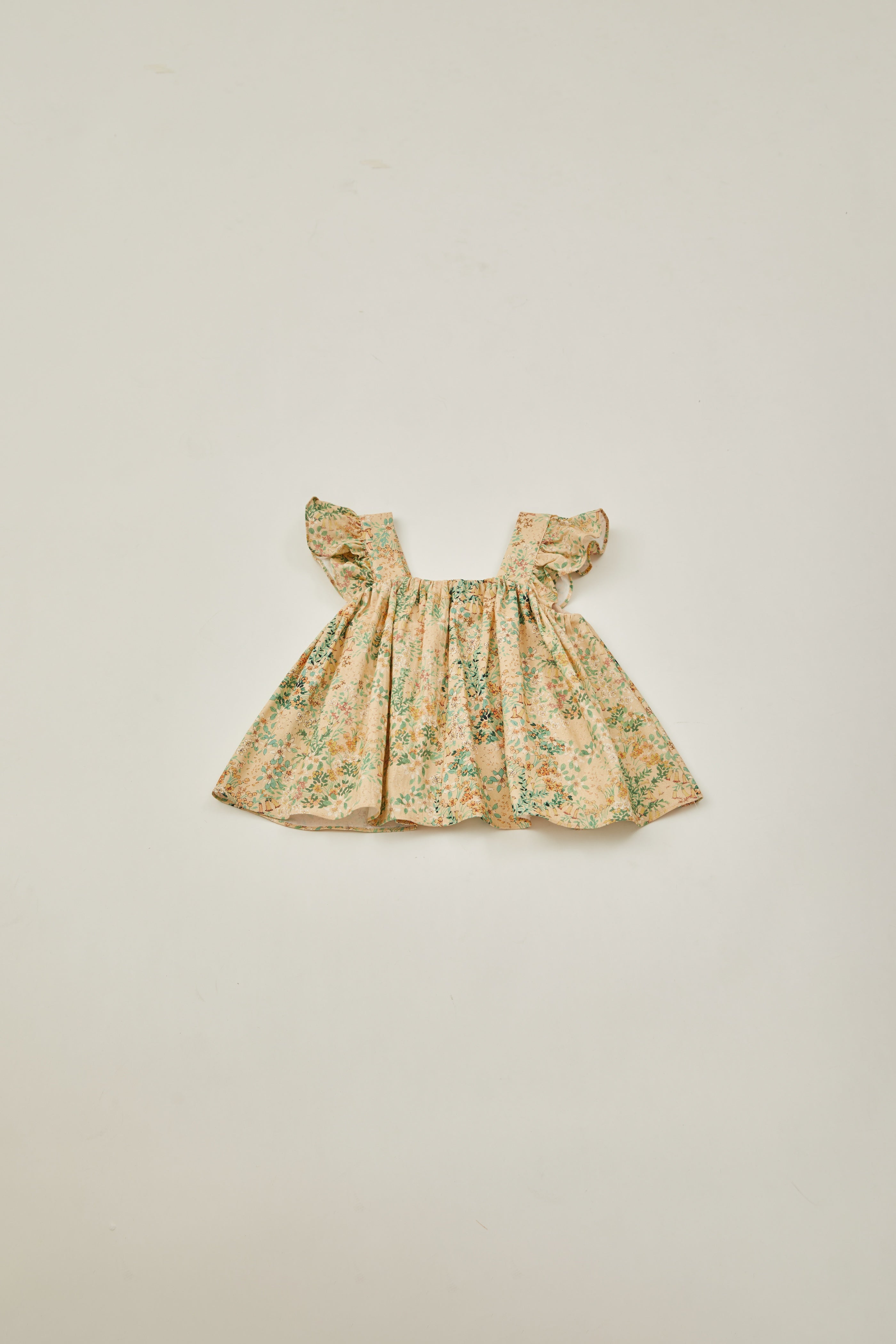 Mini Flutter Sleeved Top in Canary