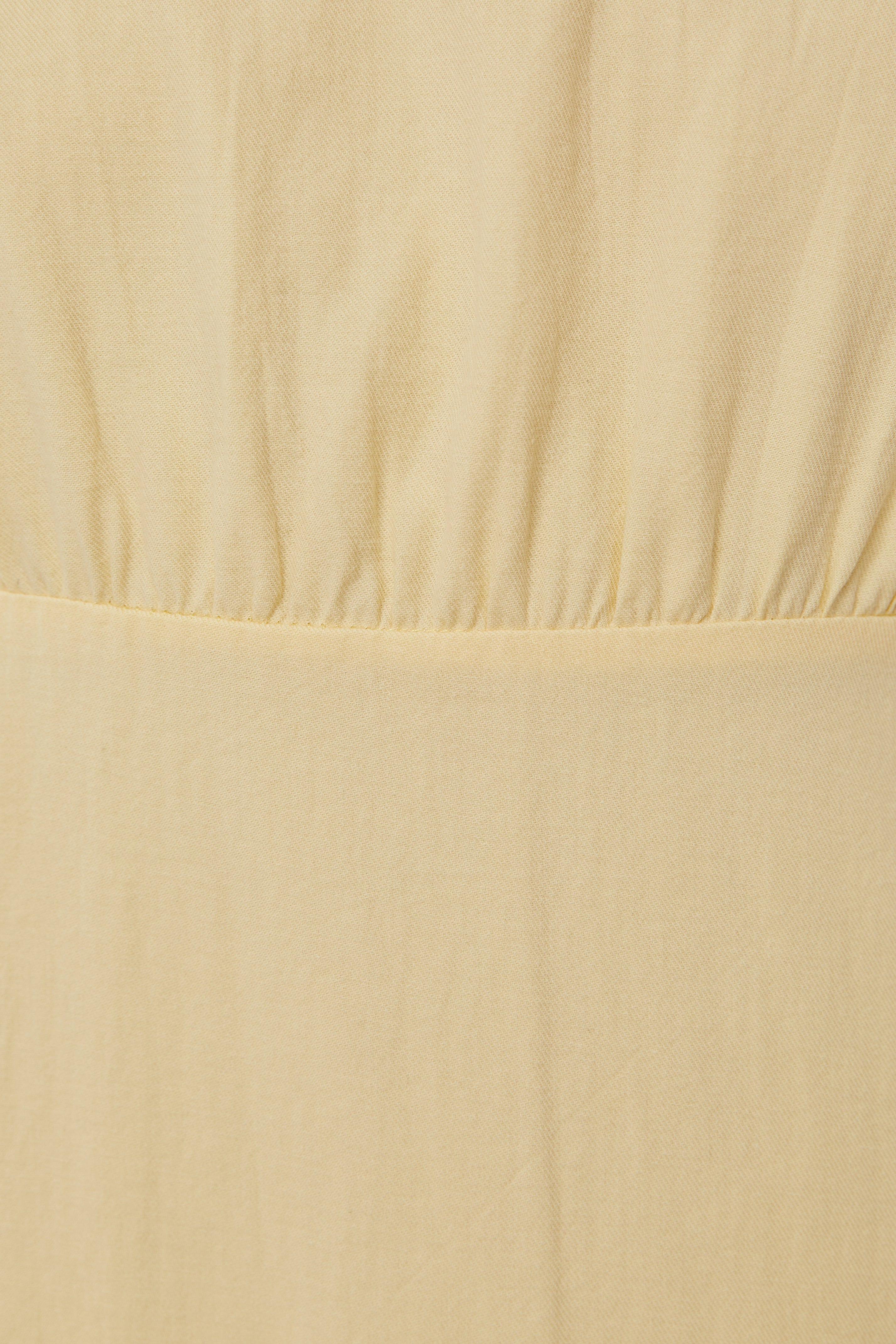 Waisted Midi Dress in Soft Yellow