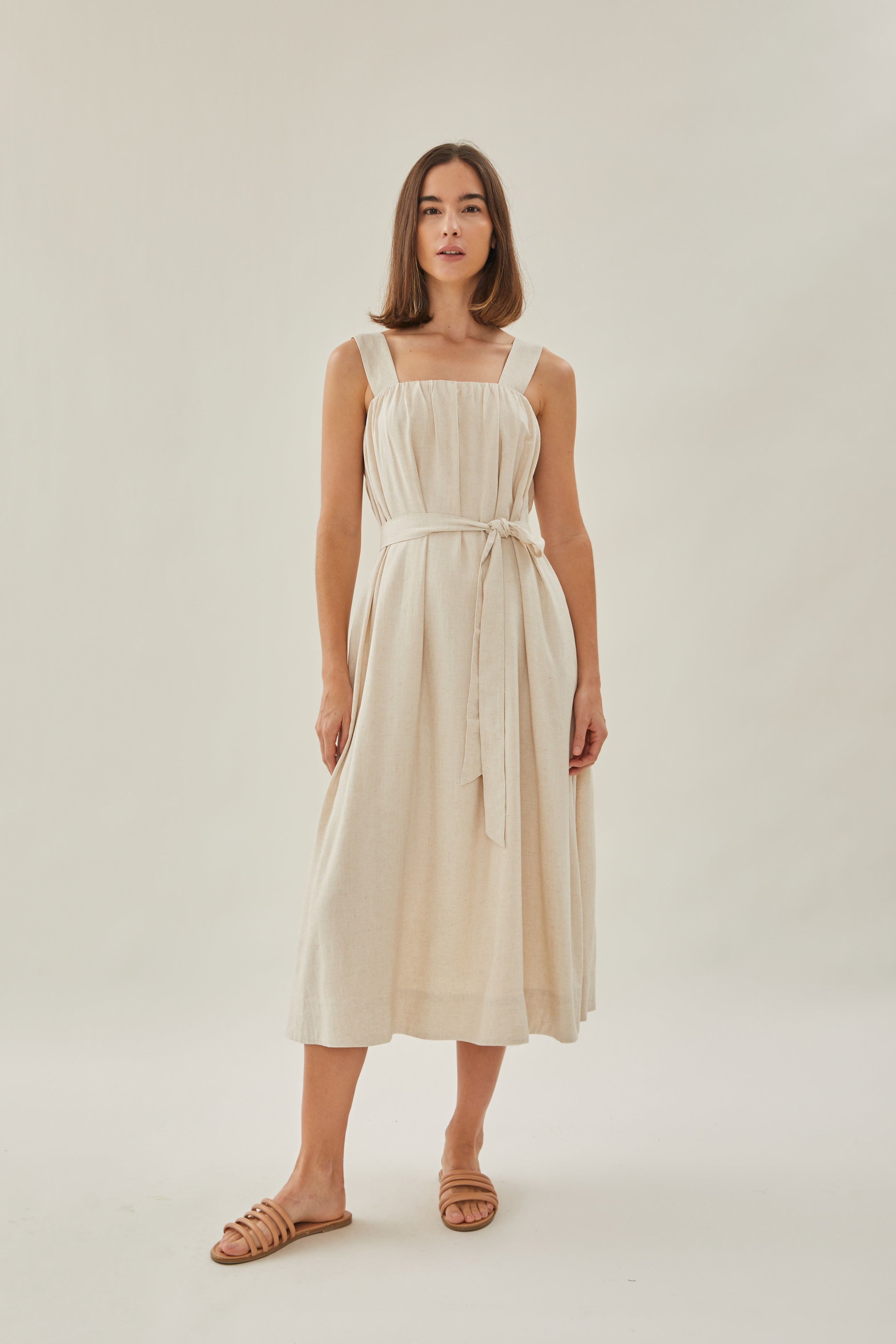 Linen Tent Dress in Natural