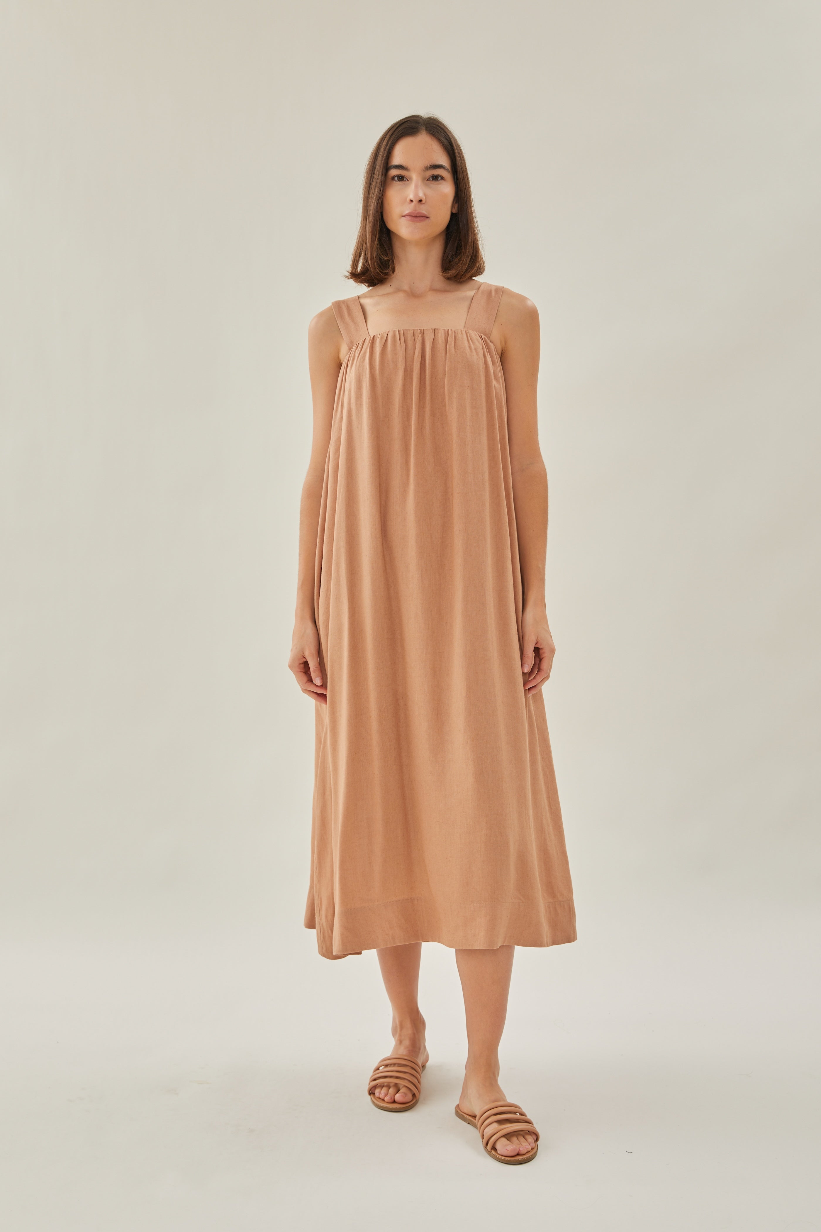 Linen Tent Dress in Sunset
