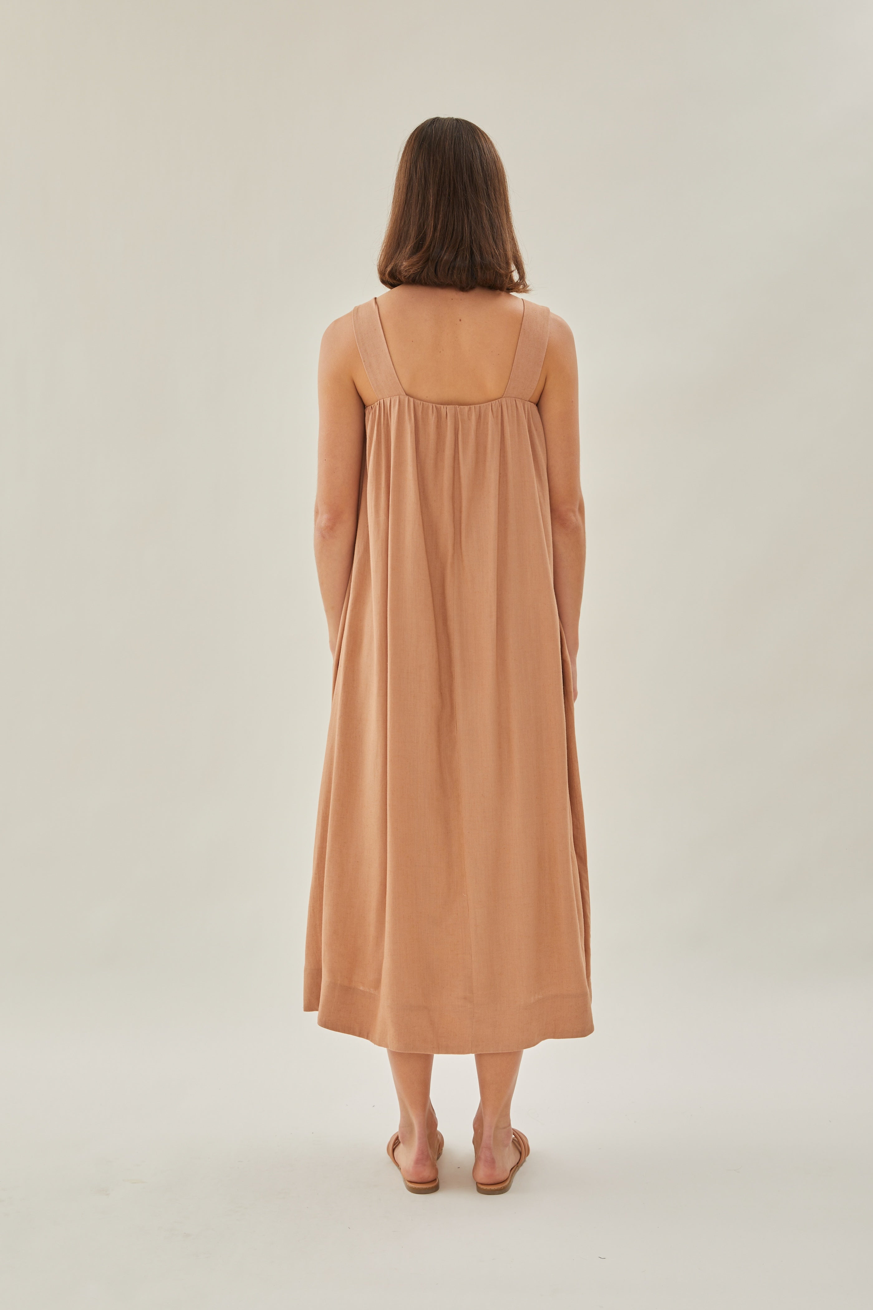 Linen Tent Dress in Sunset