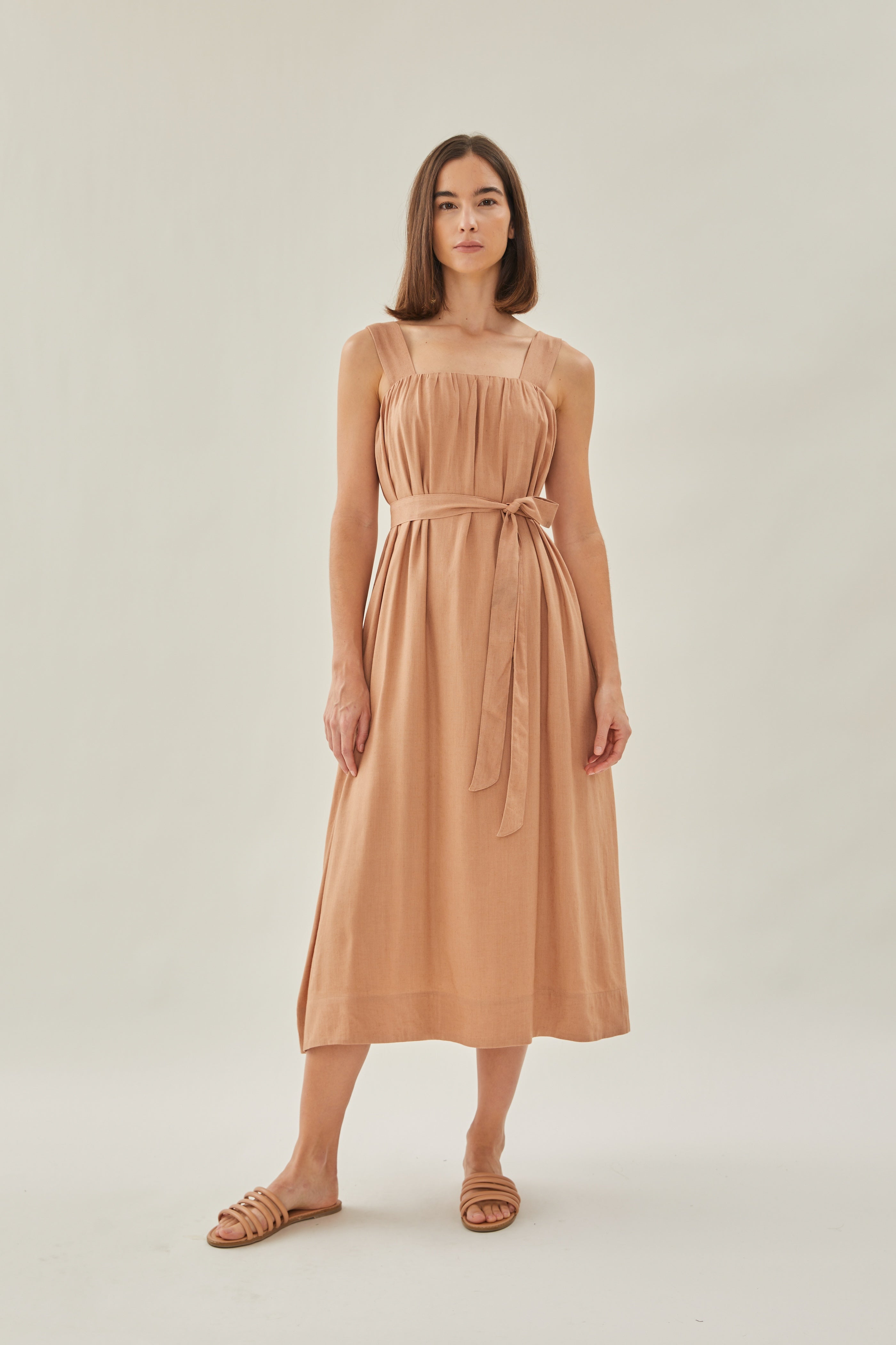 Linen Tent Dress in Sunset