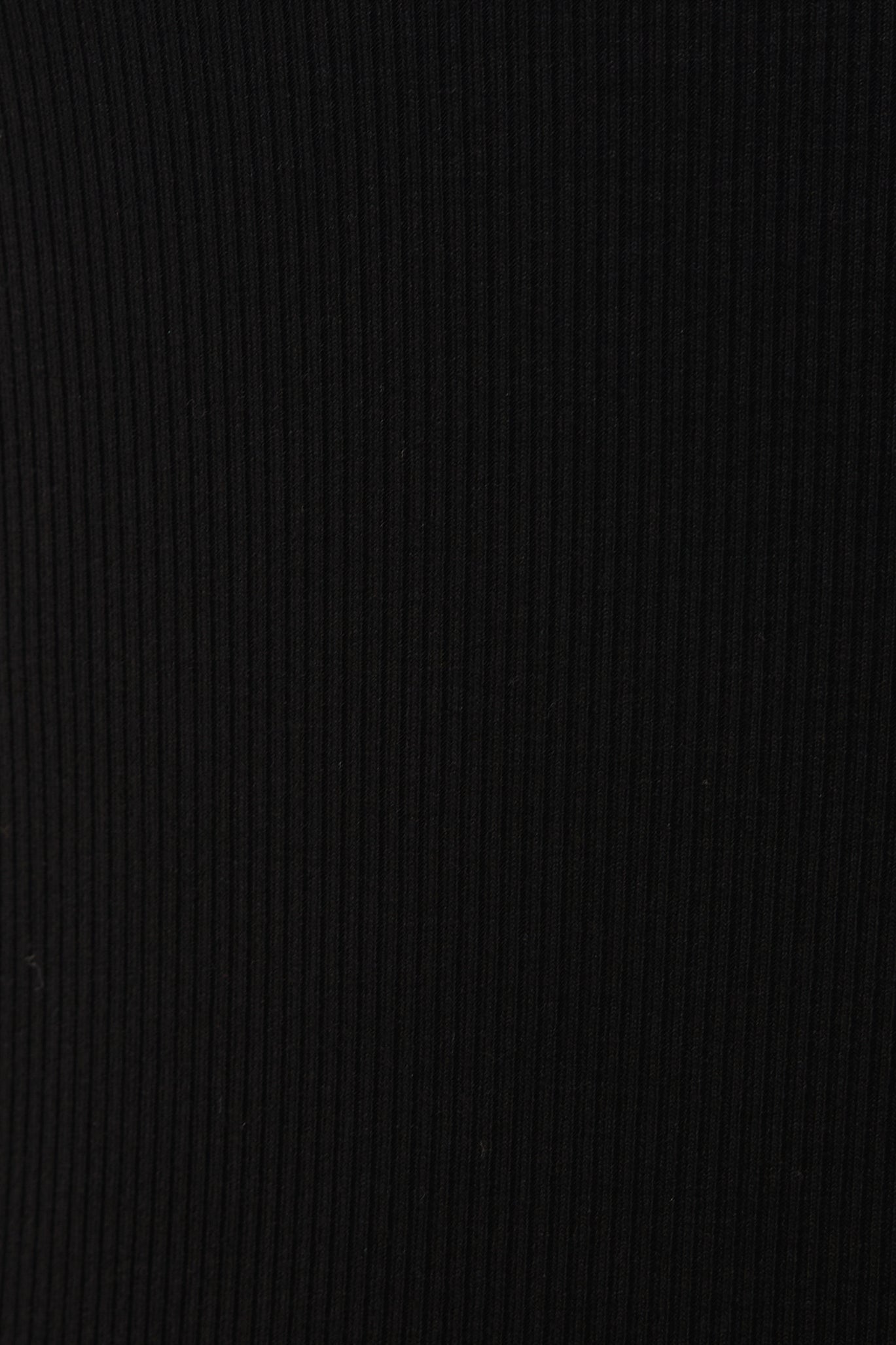 Knit Midi Dress with Slit in Black