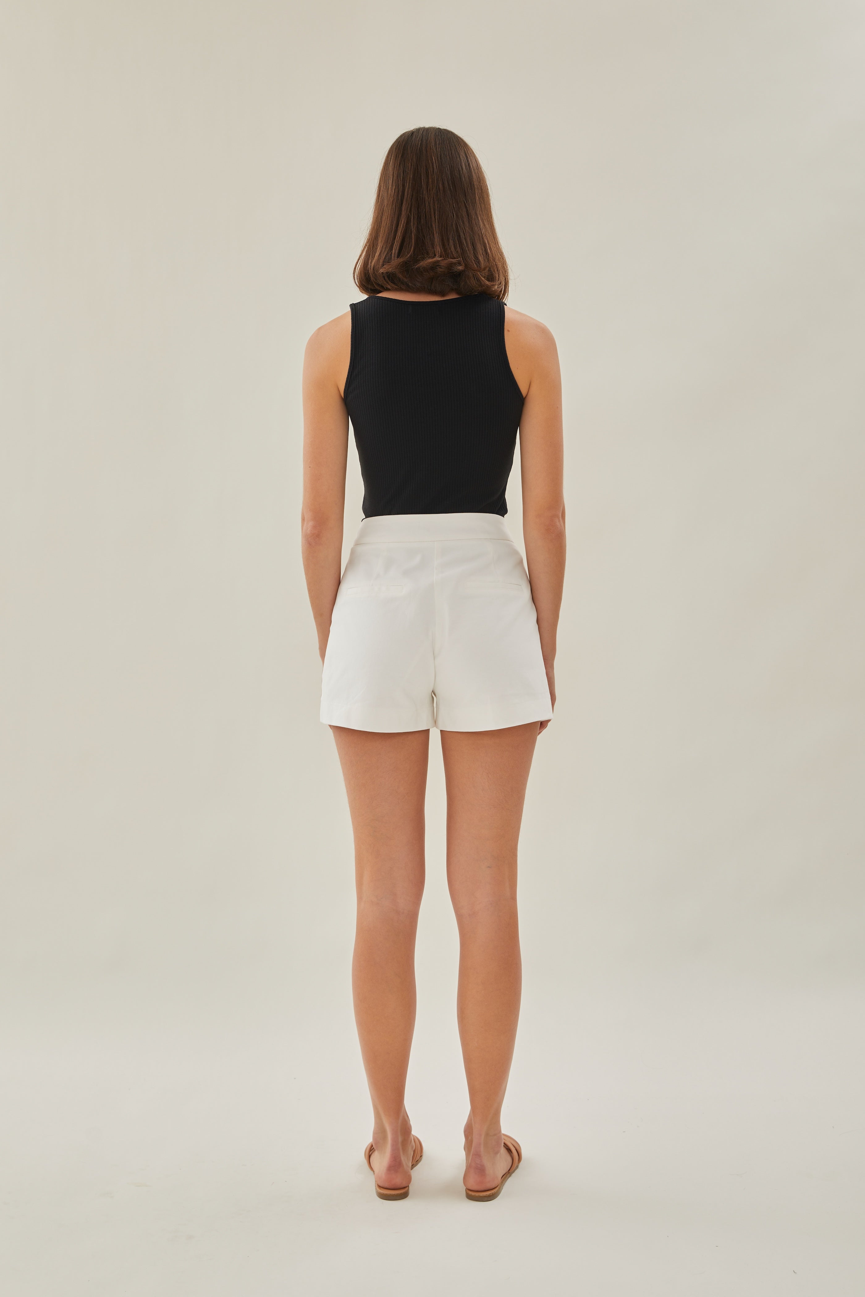 Square Neck Tank Top in Black