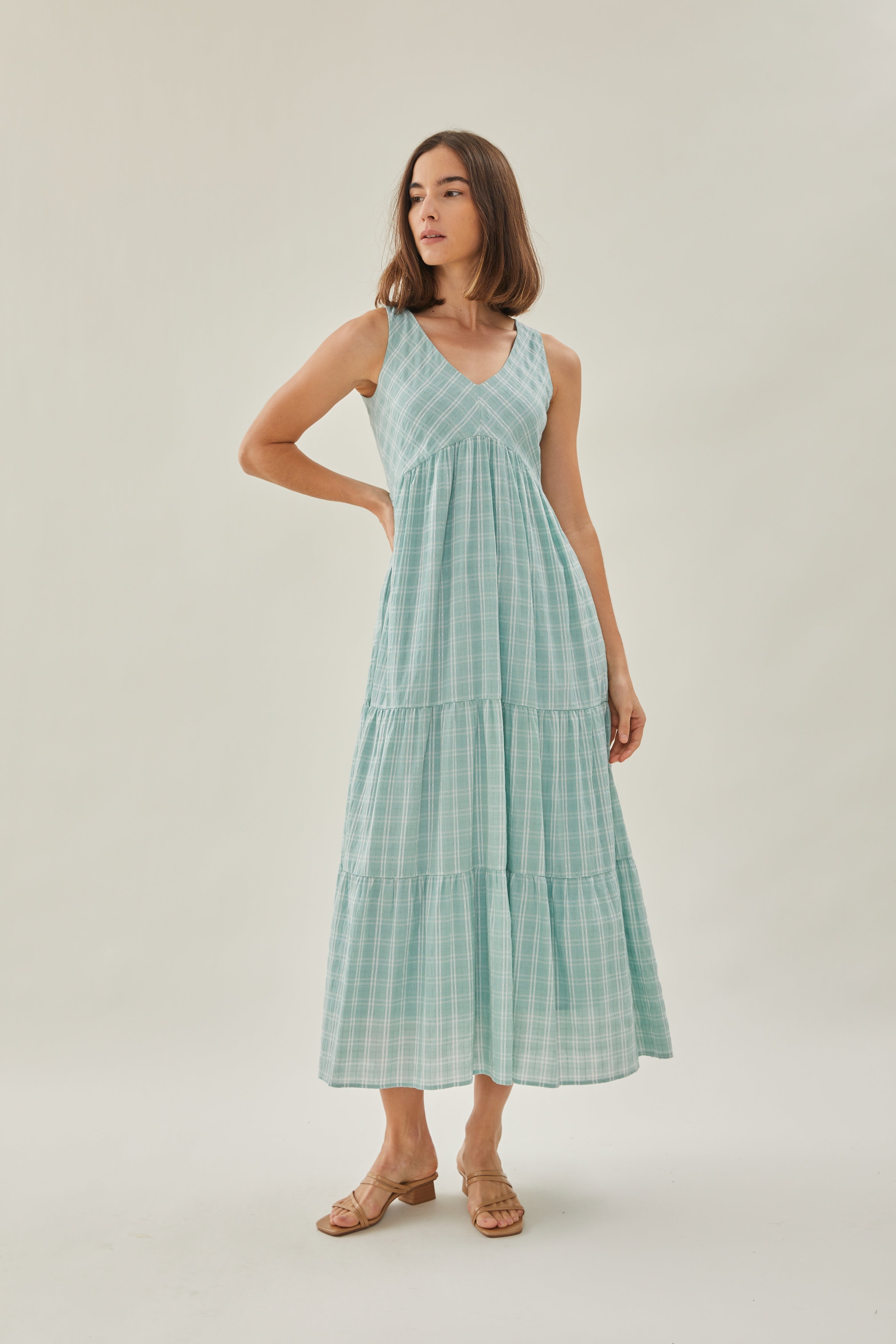 Tiered Maxi Sundress in Frost