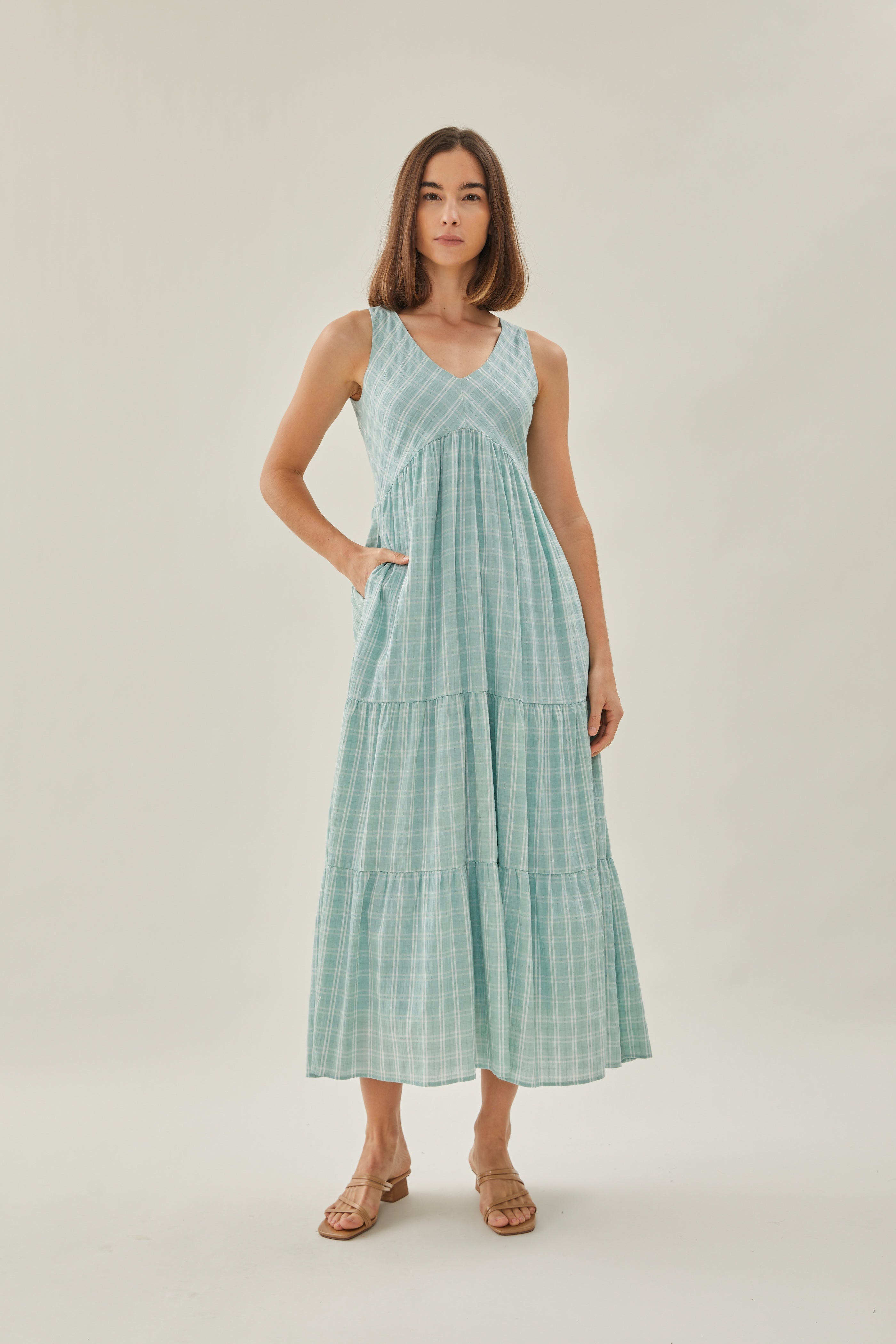 Tiered Maxi Sundress in Frost