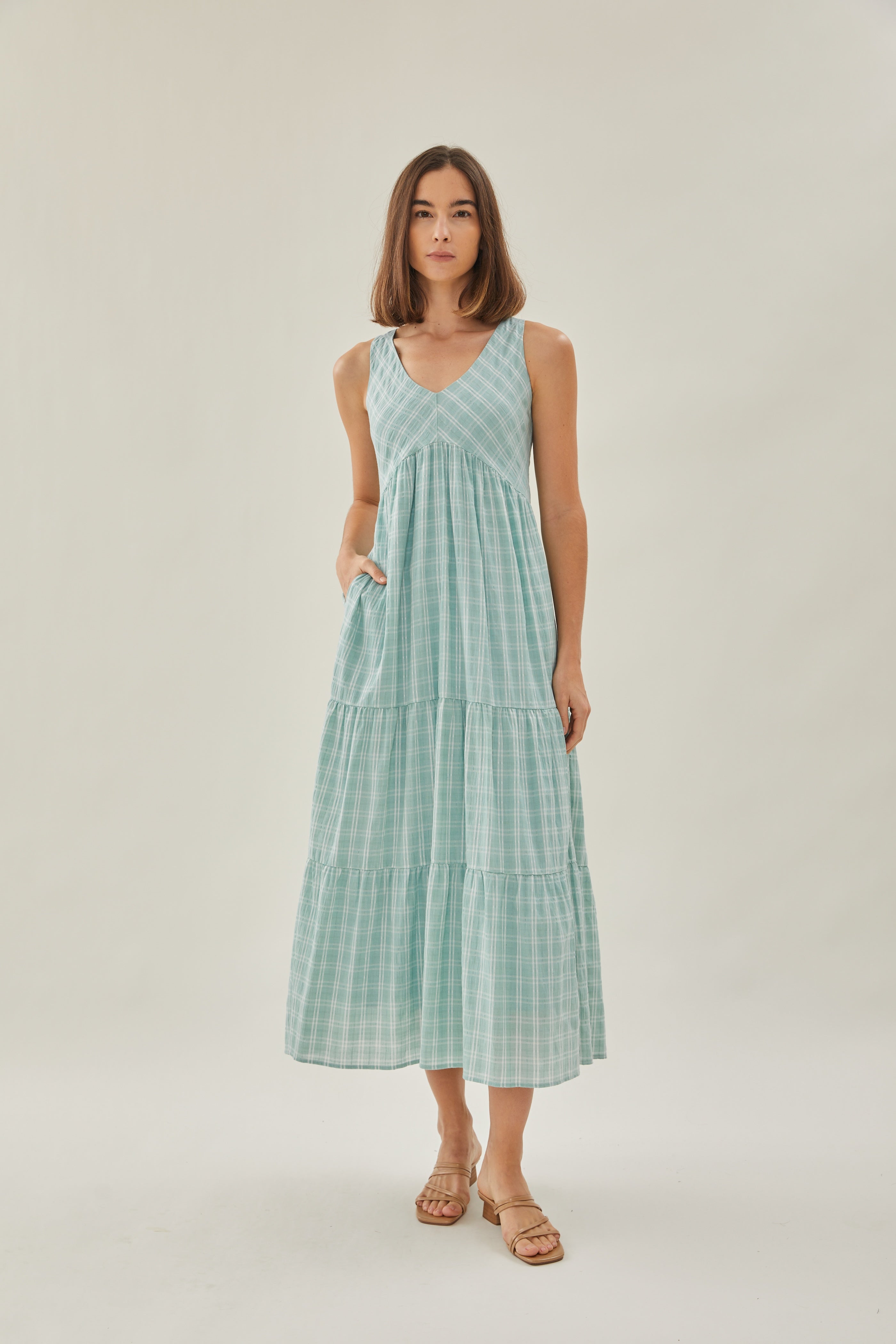 Tiered Maxi Sundress in Frost