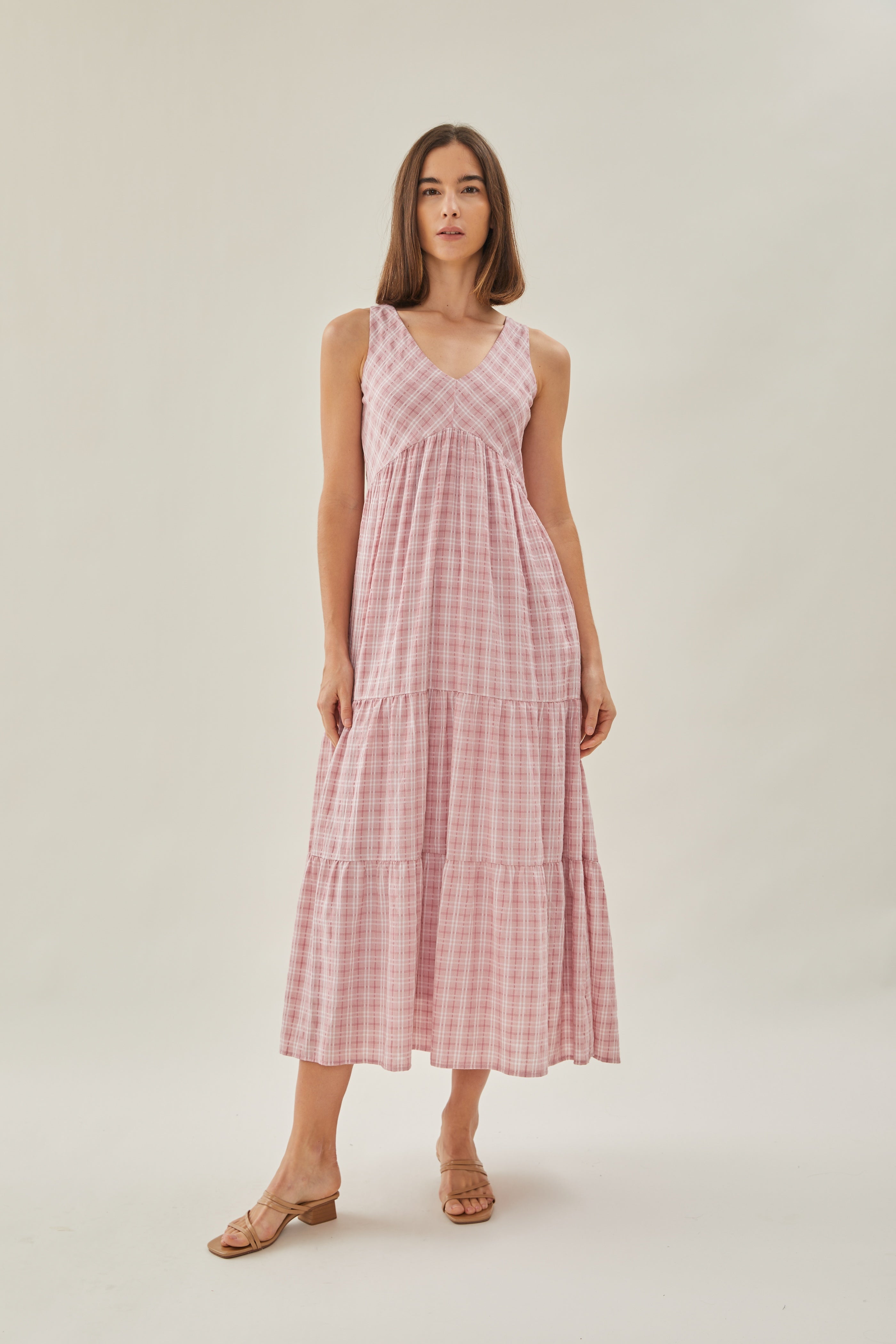 Tiered Maxi Sundress in Rose
