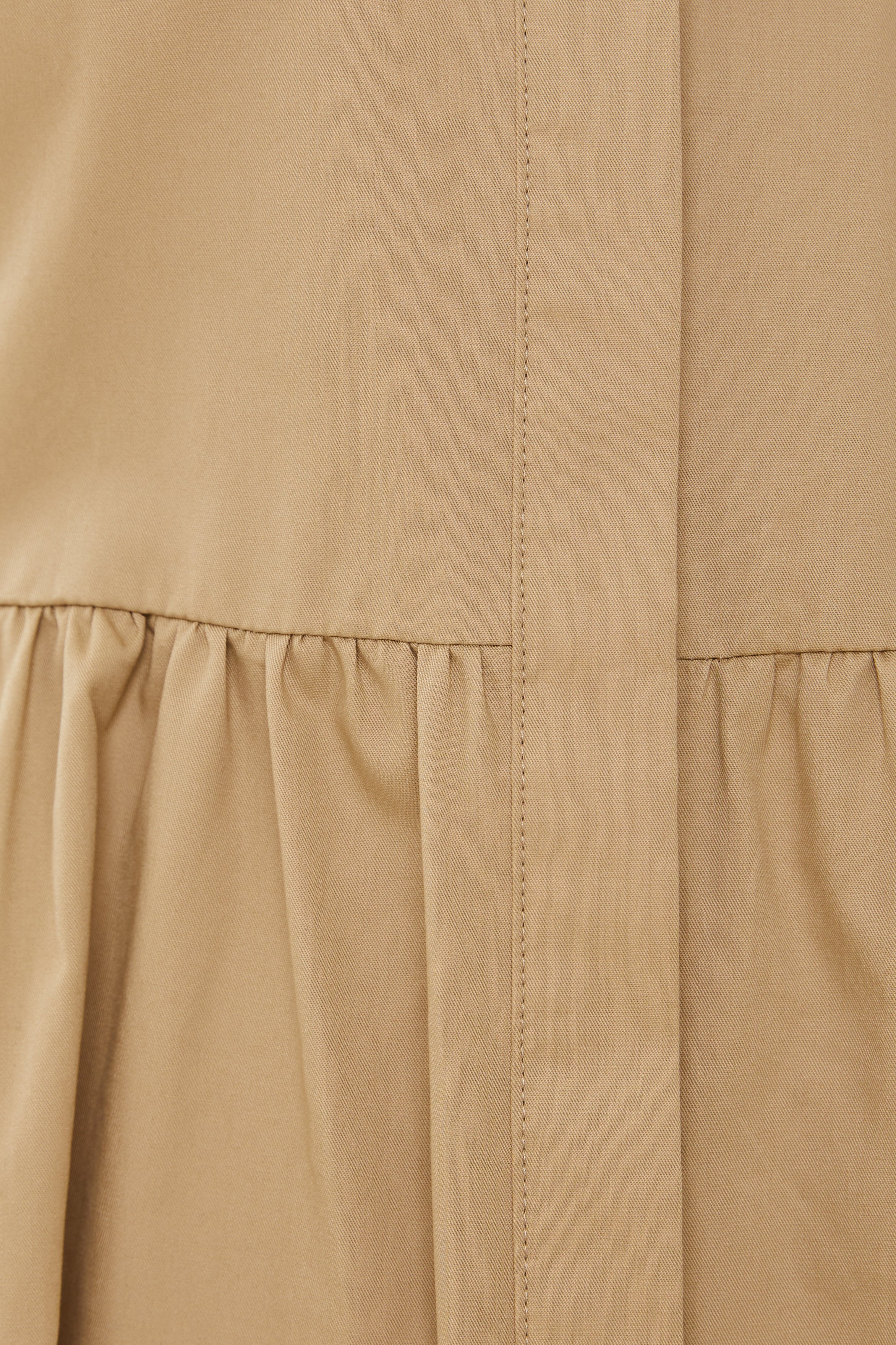 Midi Shirt Dress in Camel