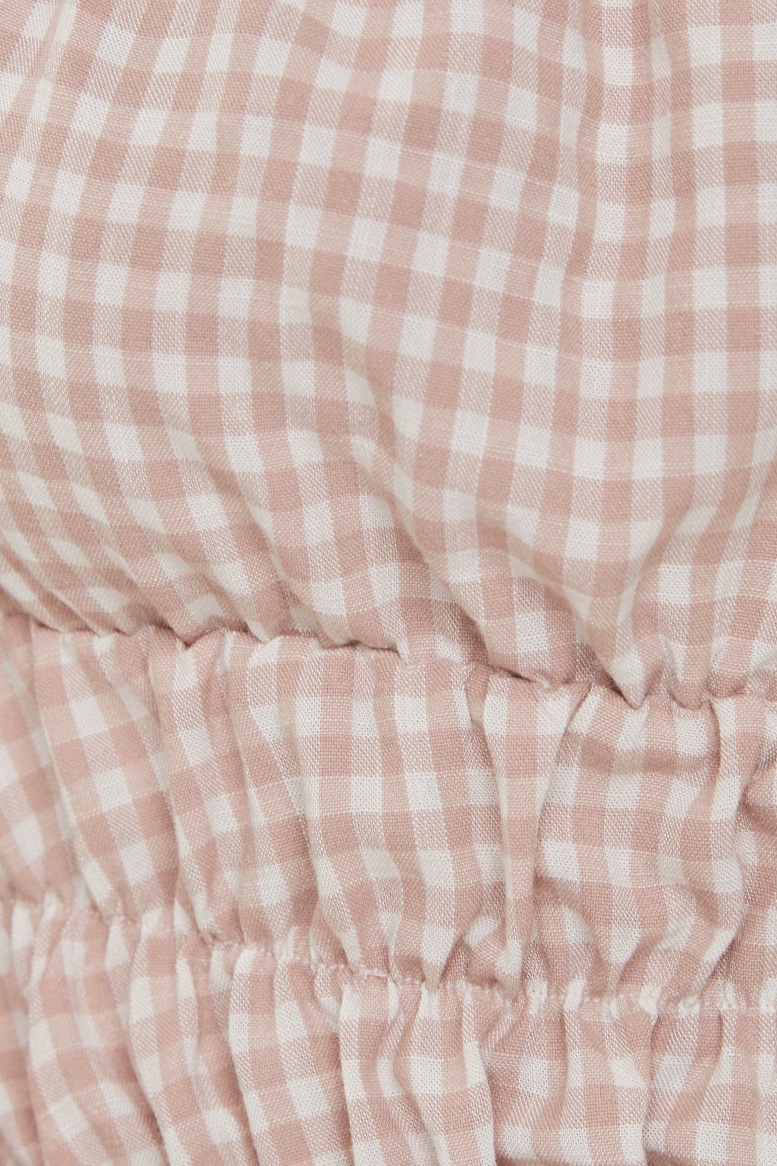 Sleeved Ruffle Top in Gingham Pink