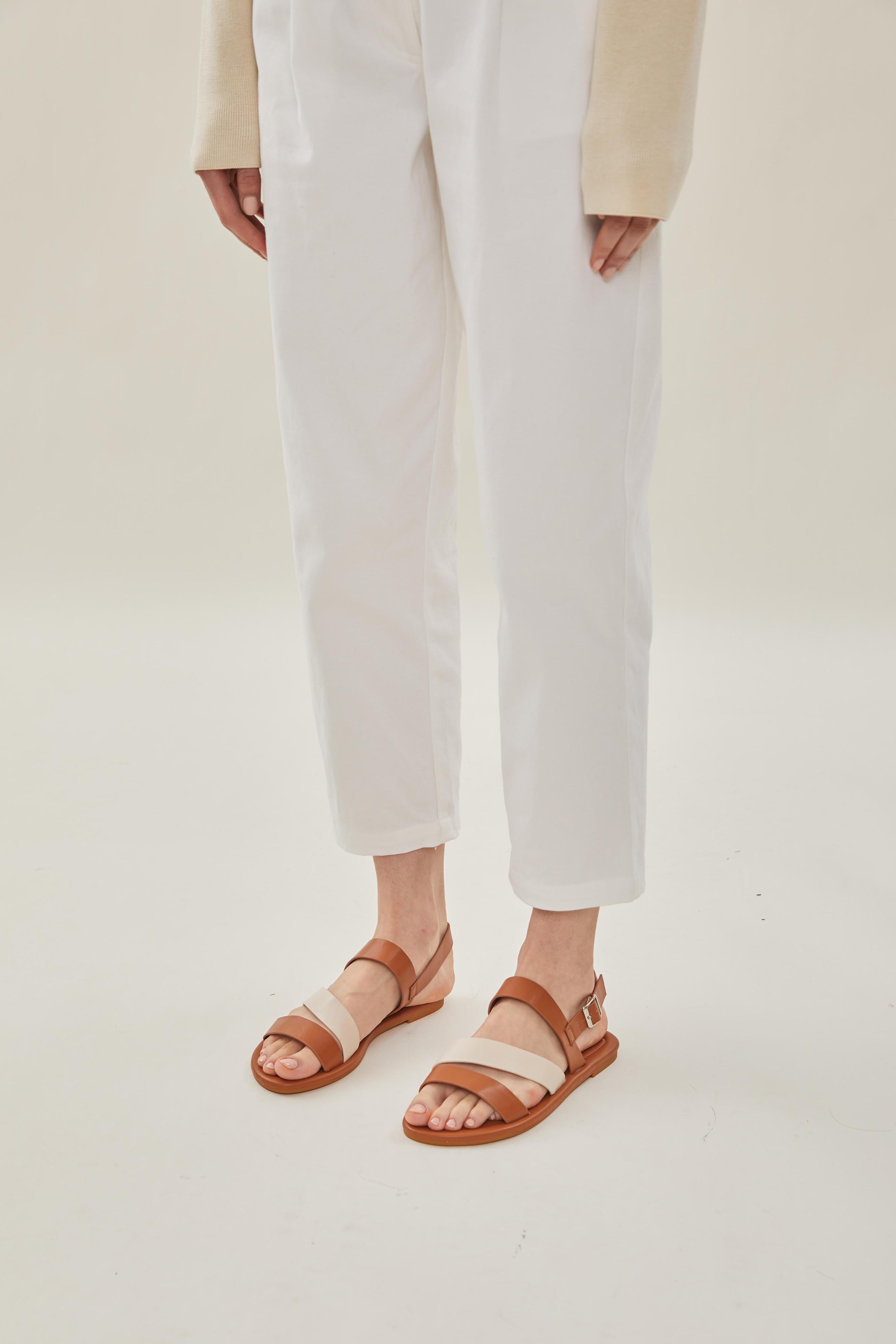 Rye Wide Strap Sandals in Camel