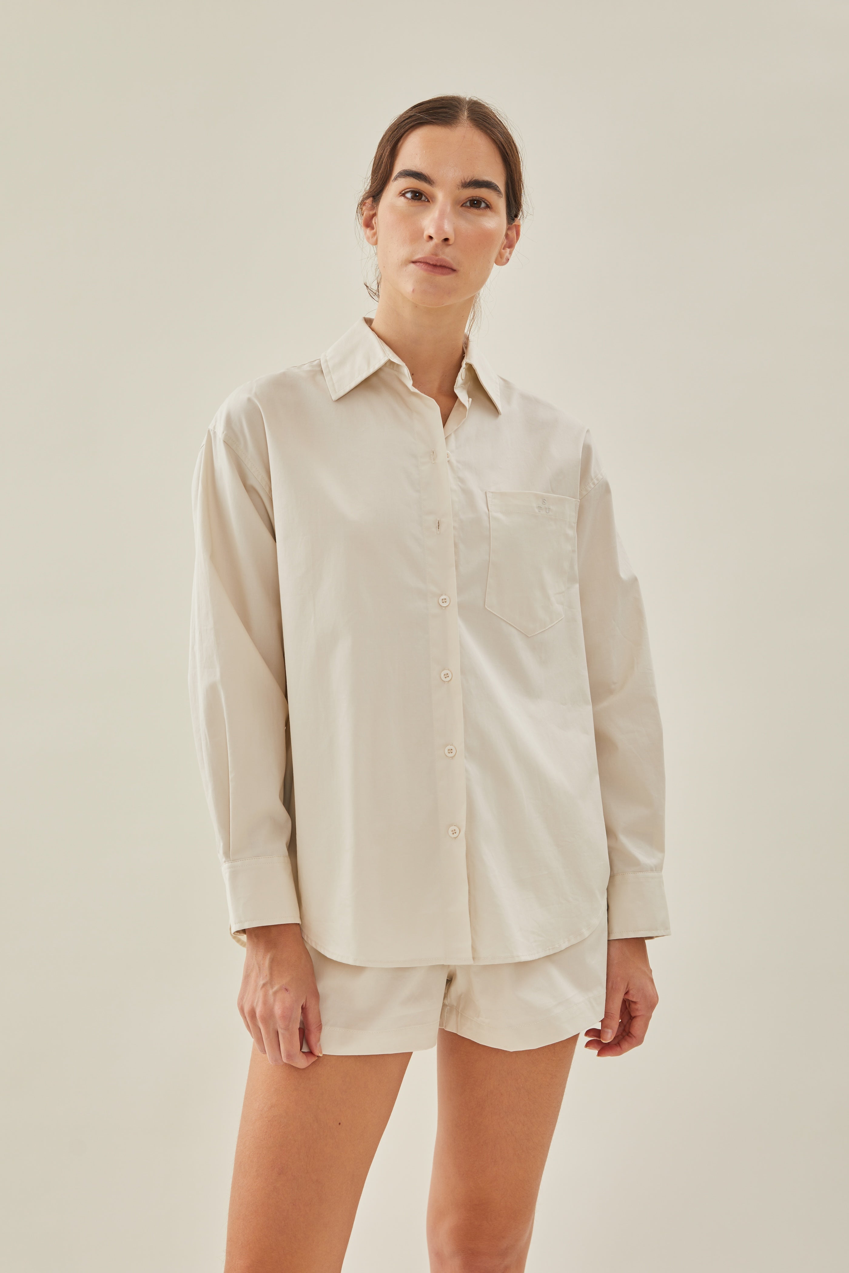 STUDIOS Pocket Shirt in Chalk