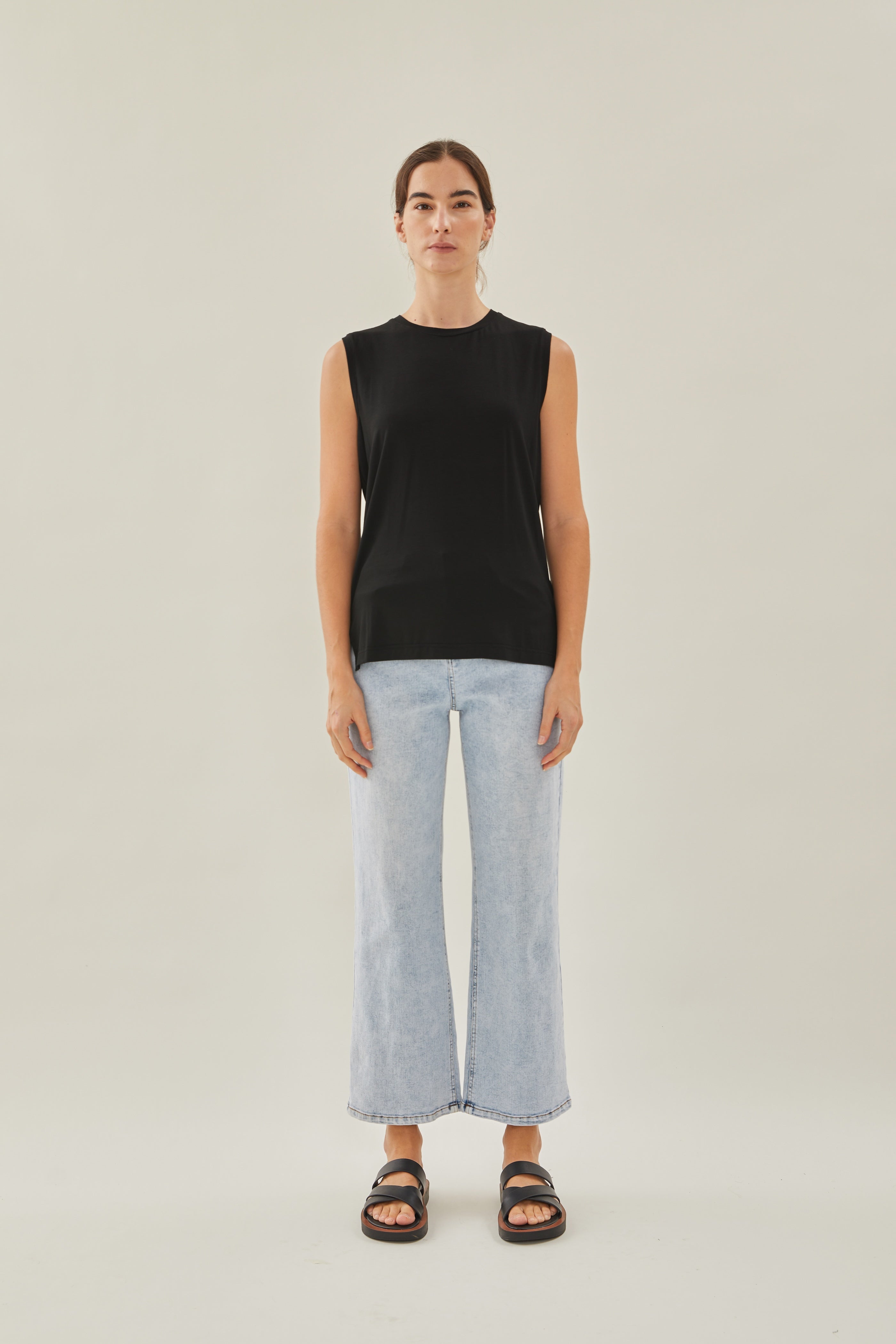 STUDIOS Sleeveless Tee in Black