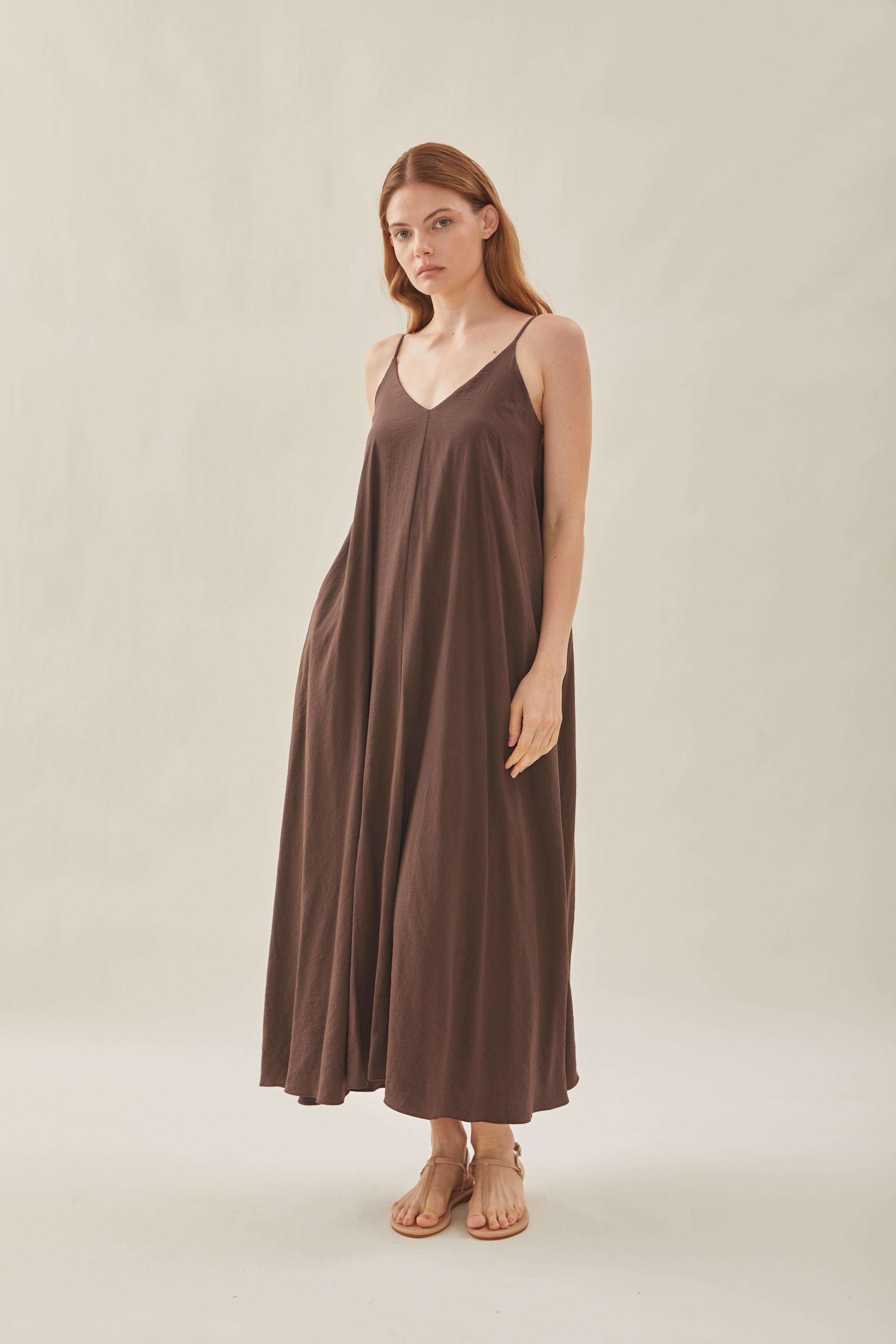 Flare Maxi Dress in Soil