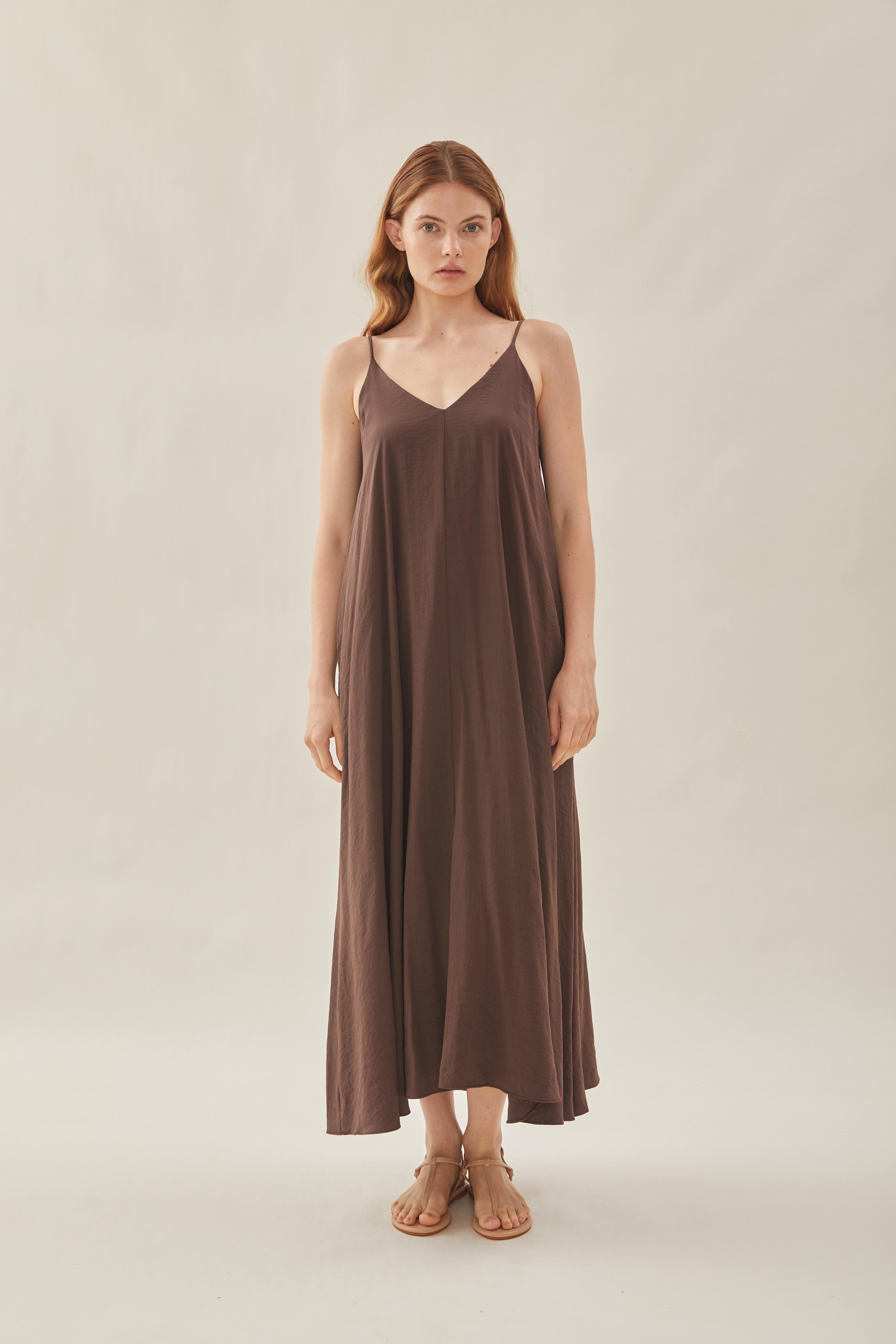 Flare Maxi Dress in Soil