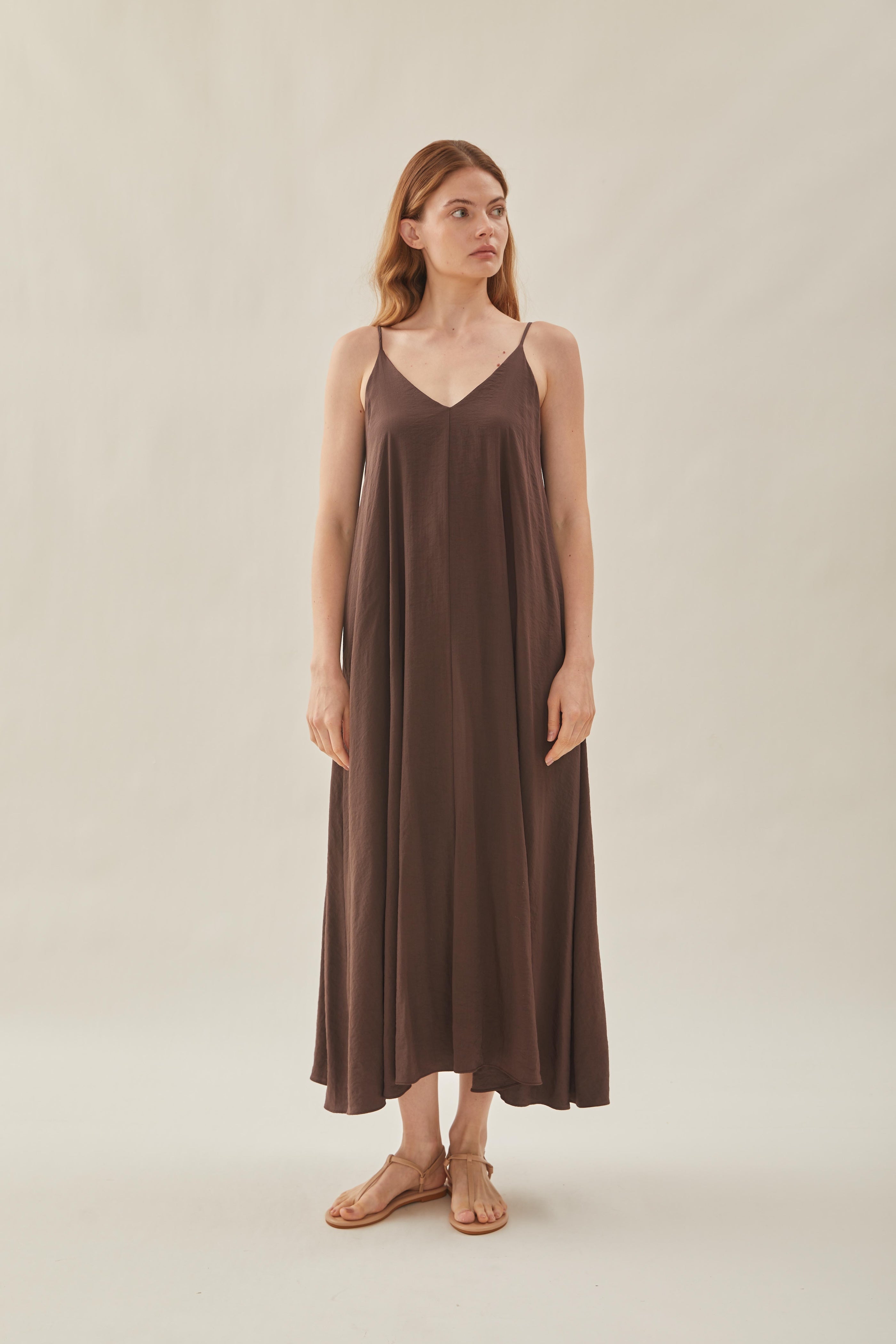 Flare Maxi Dress in Soil