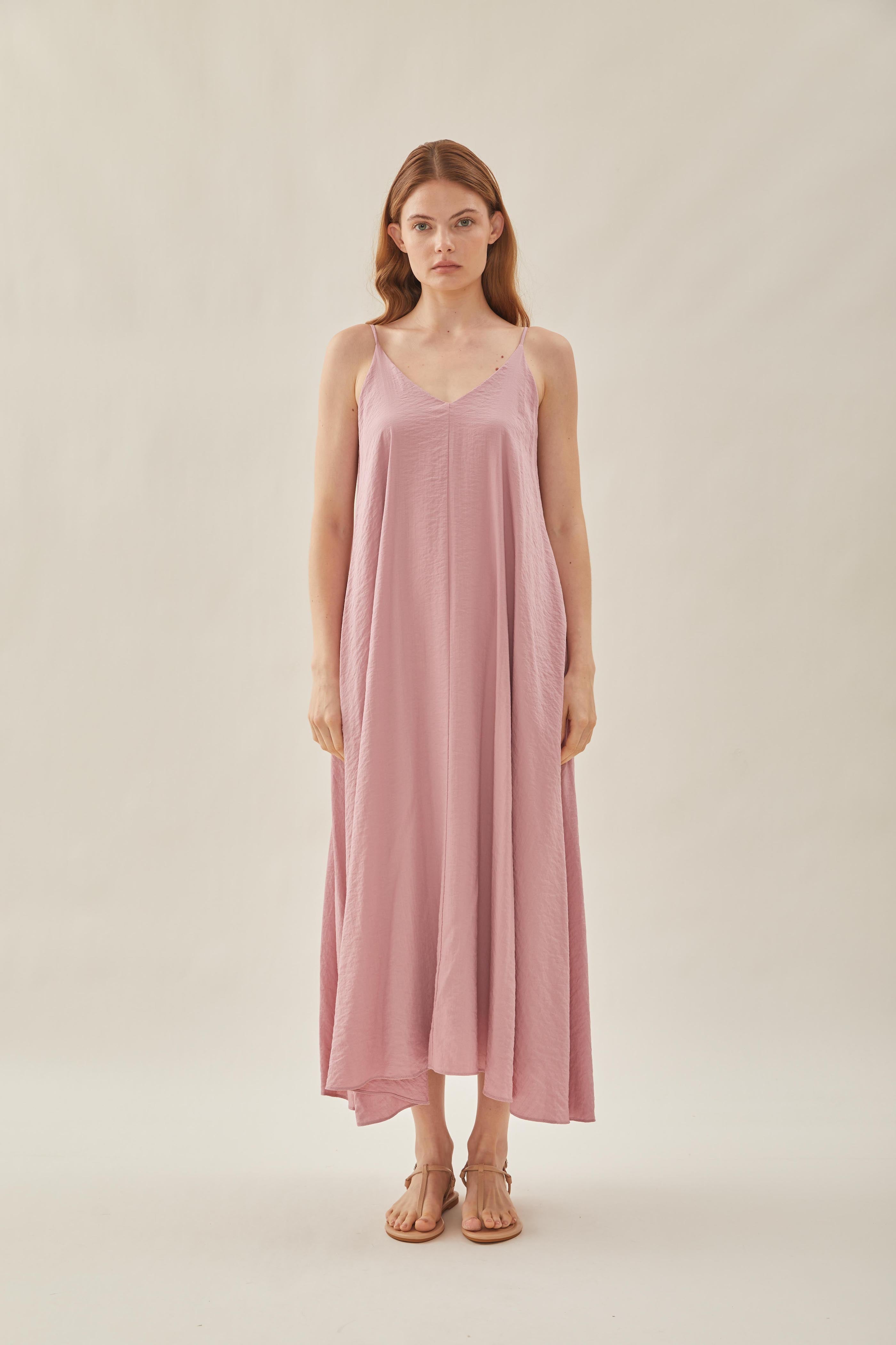 Flare Maxi Dress in Pink