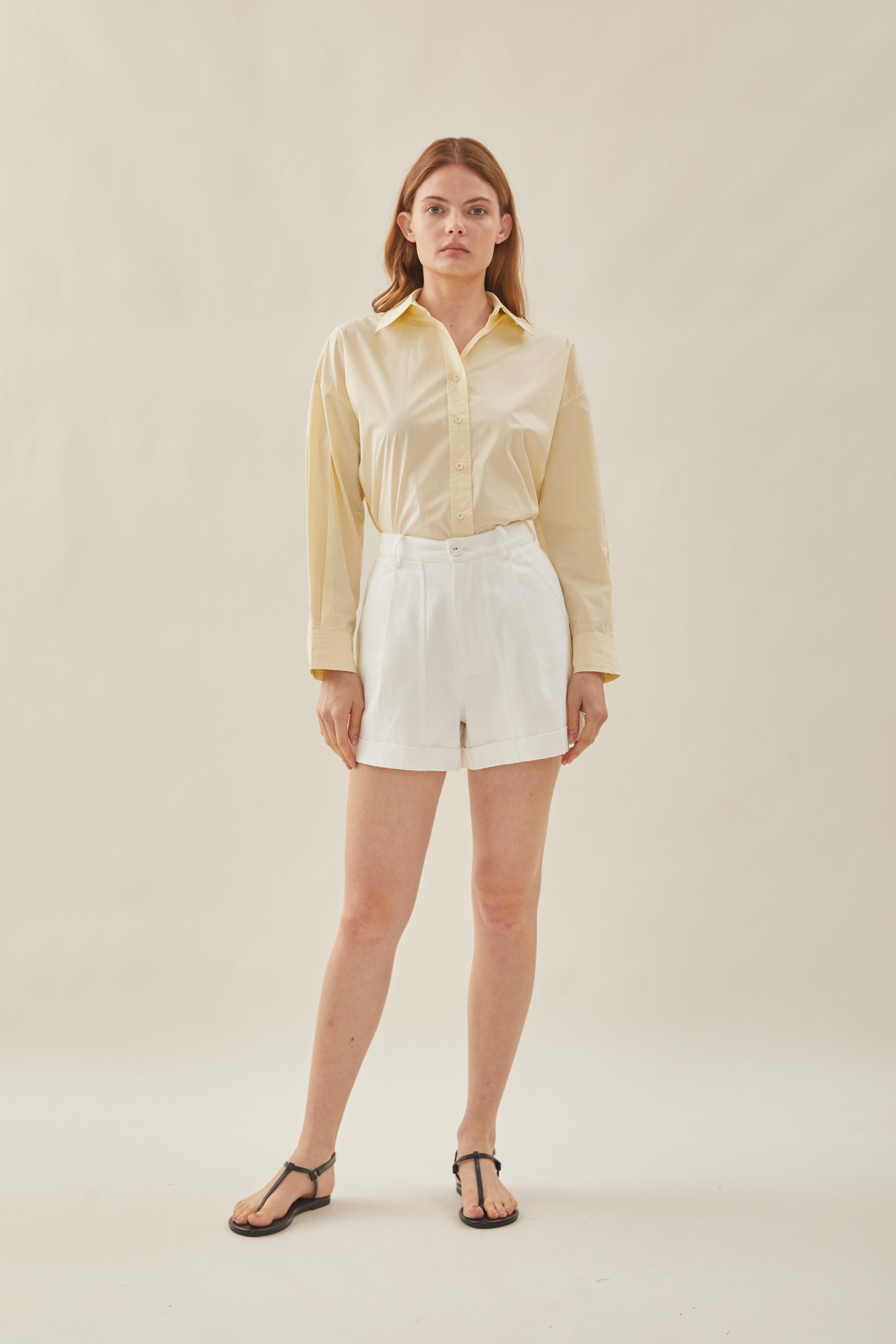 STUDIOS Lightweight Shirt in Pale Yellow
