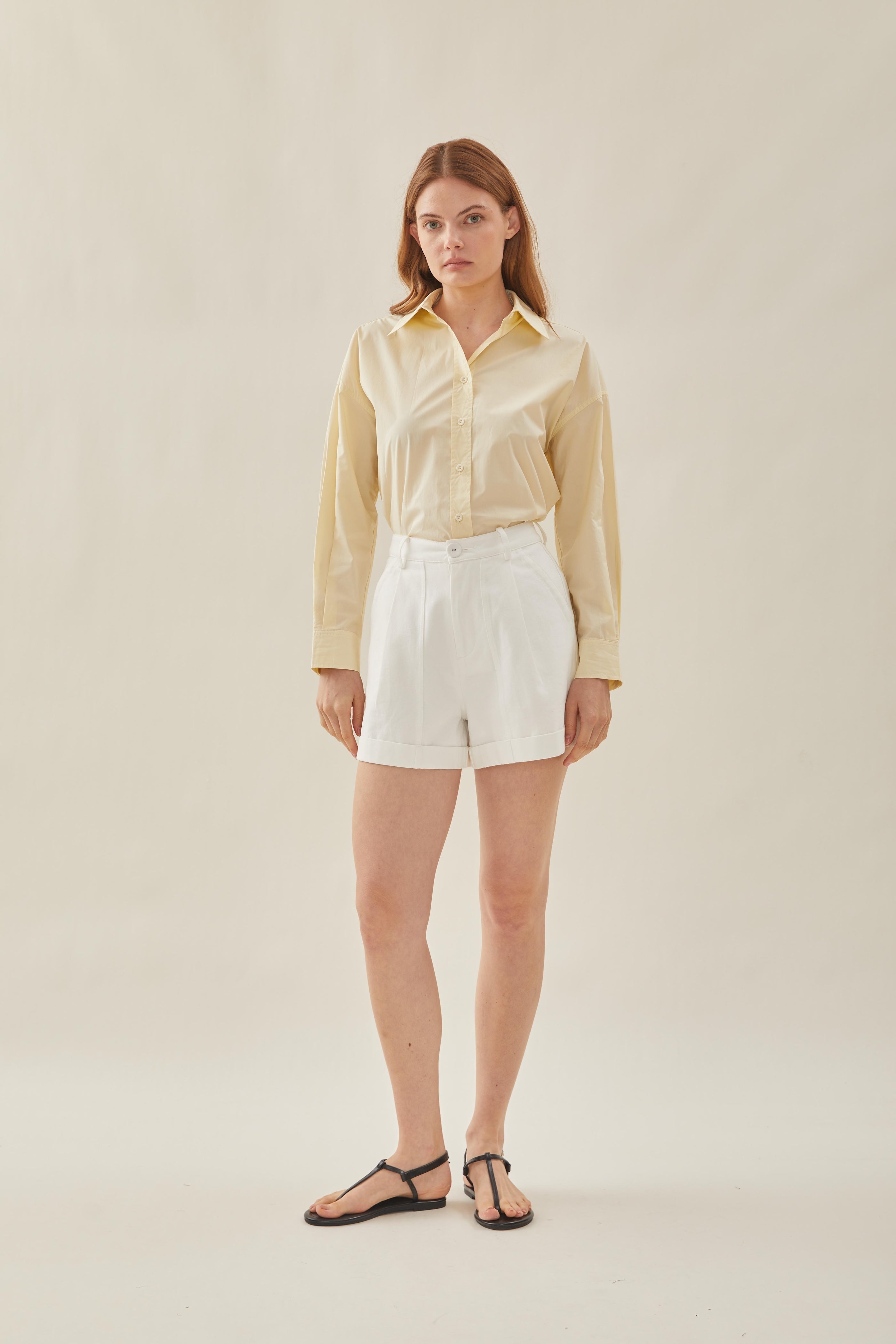 STUDIOS Lightweight Shirt in Pale Yellow
