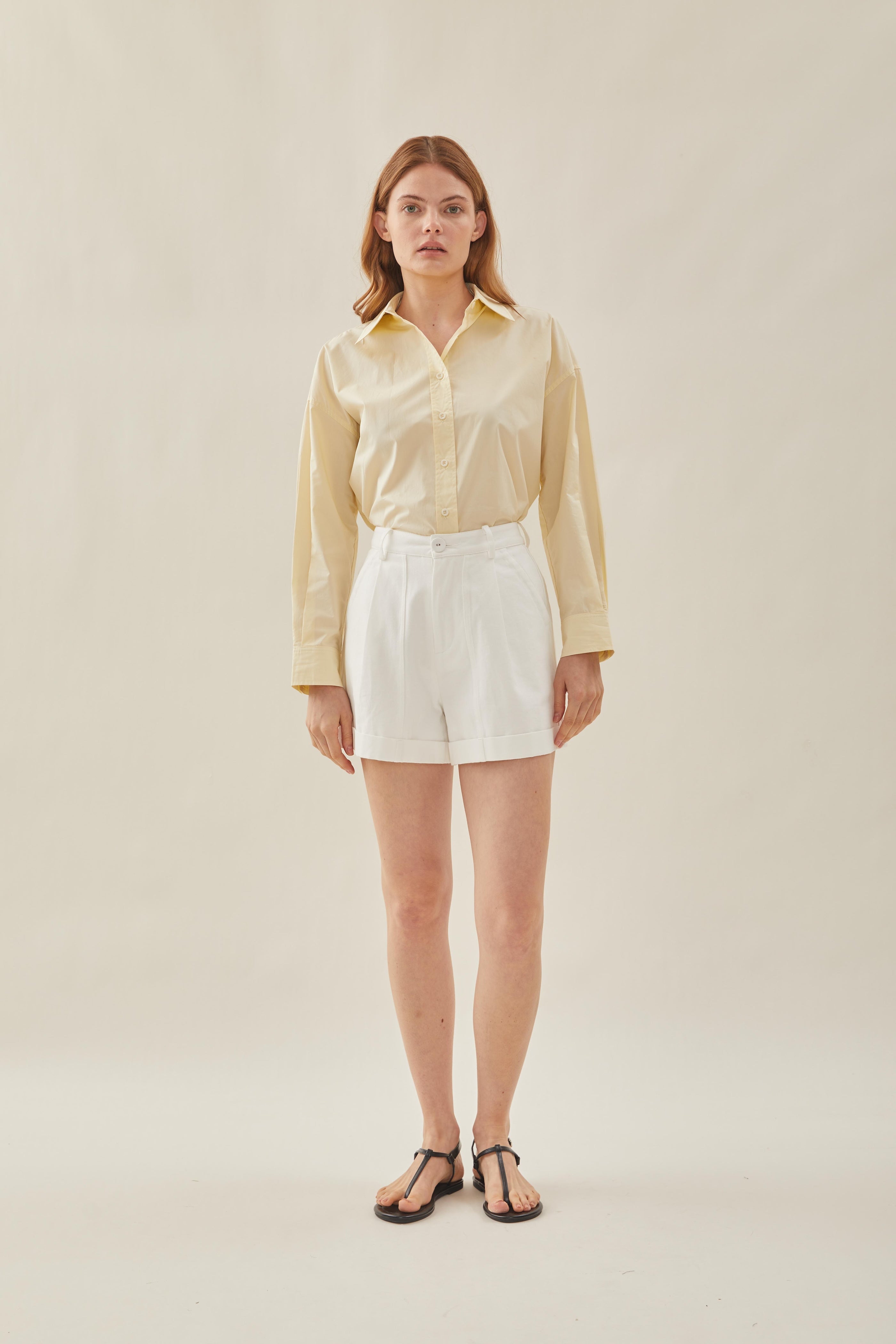 STUDIOS Lightweight Shirt in Pale Yellow