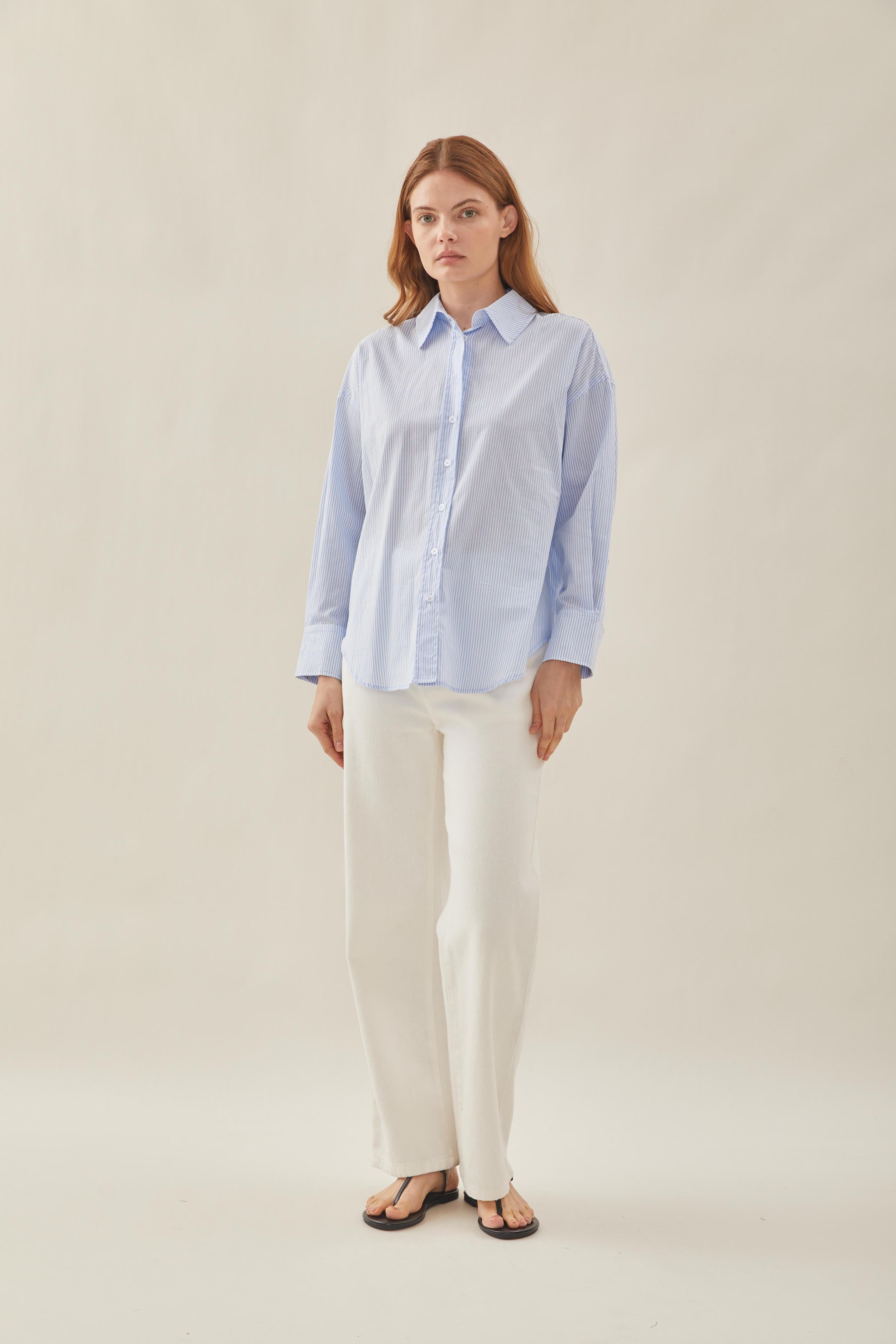 STUDIOS Shirt in Stripe Blue