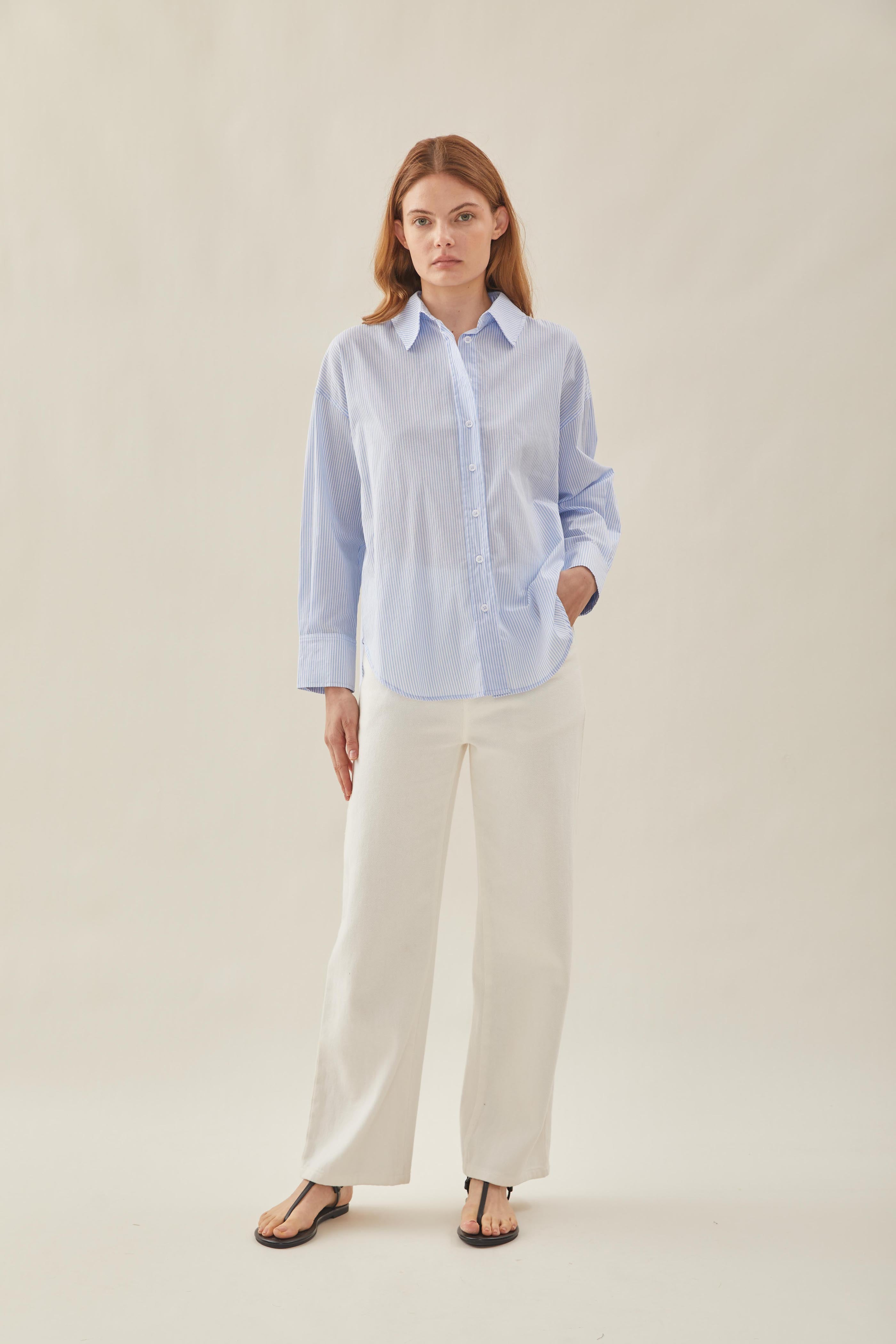 STUDIOS Shirt in Stripe Blue