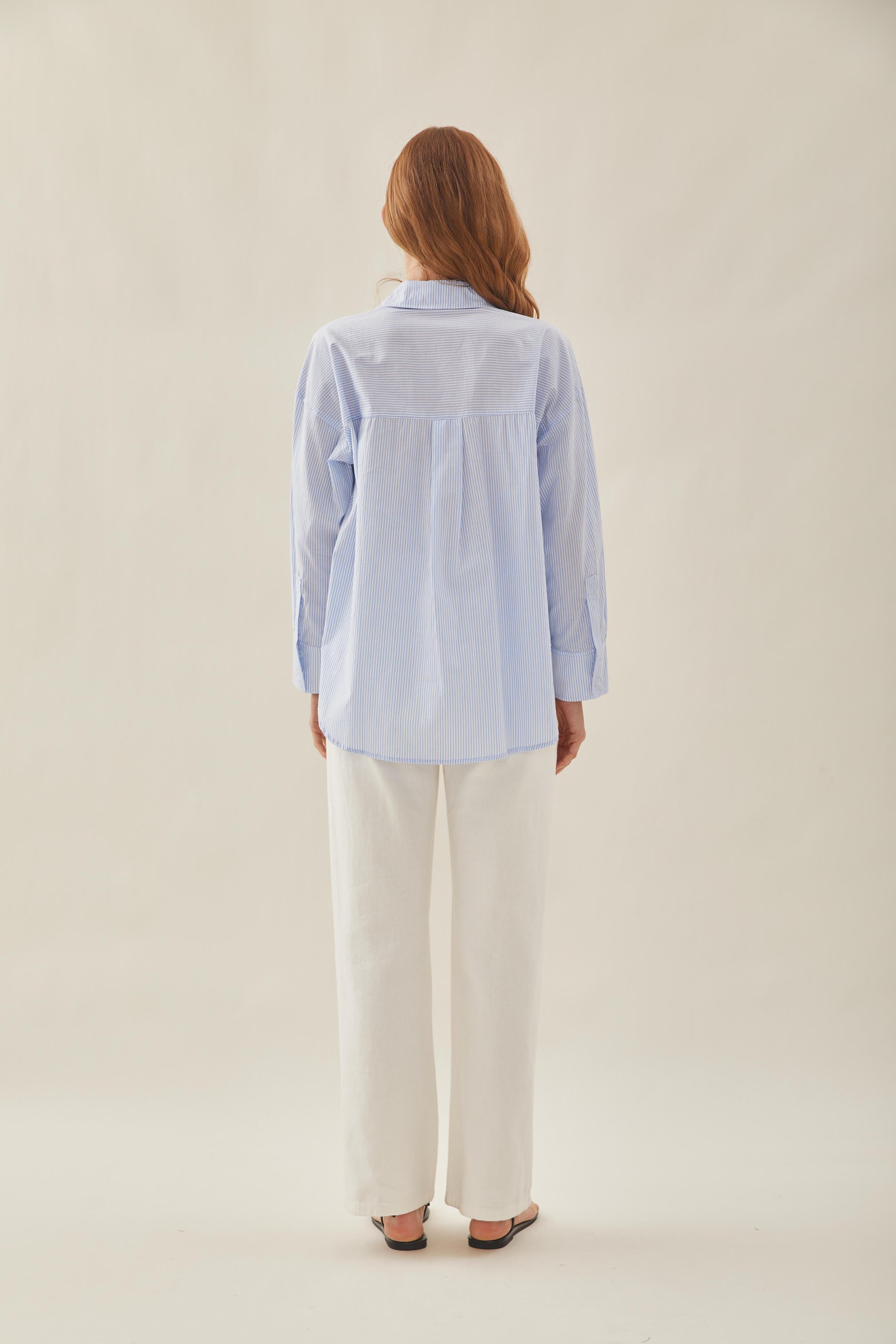 STUDIOS Shirt in Stripe Blue