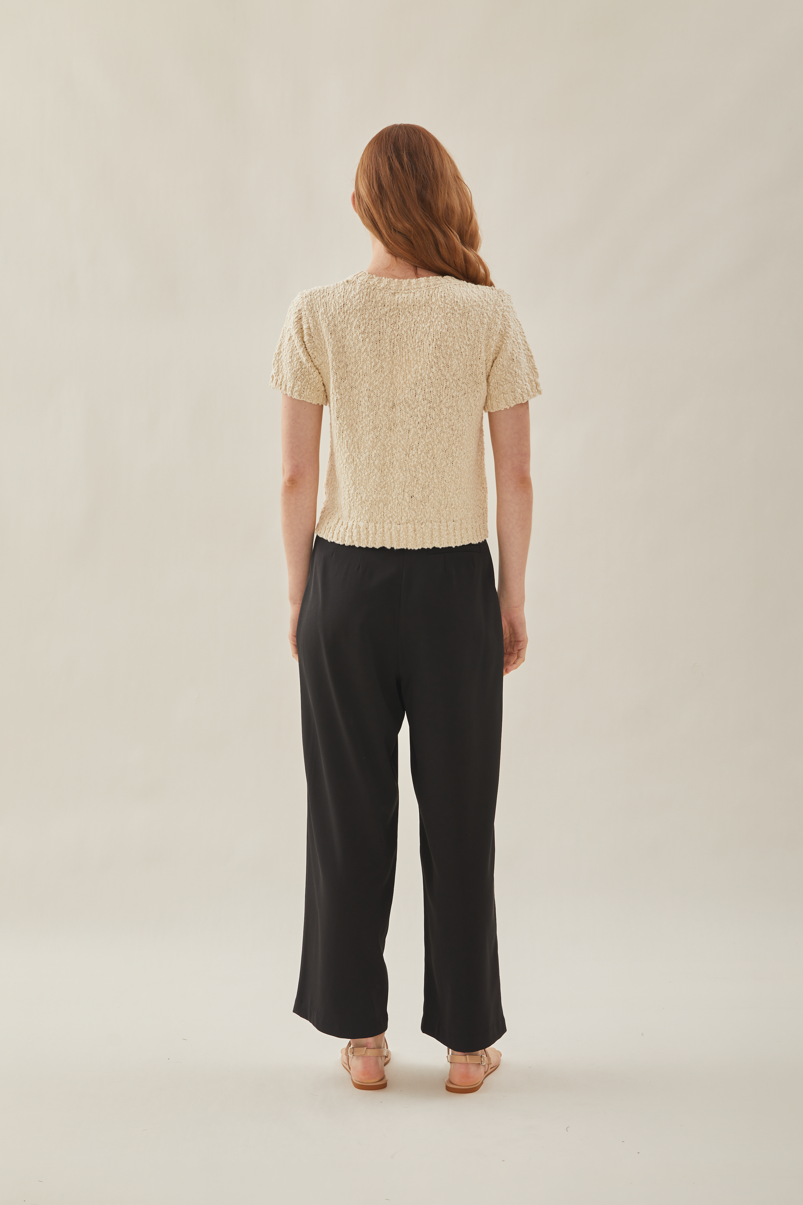 Textured Knit Top in Natural