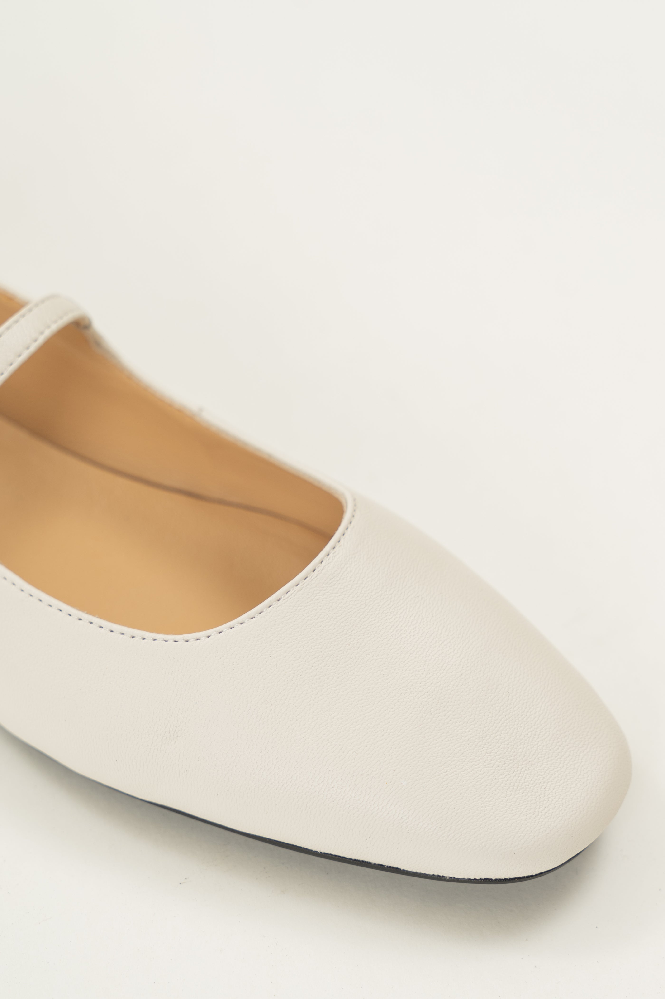 Cassia Leather Mary Janes in White