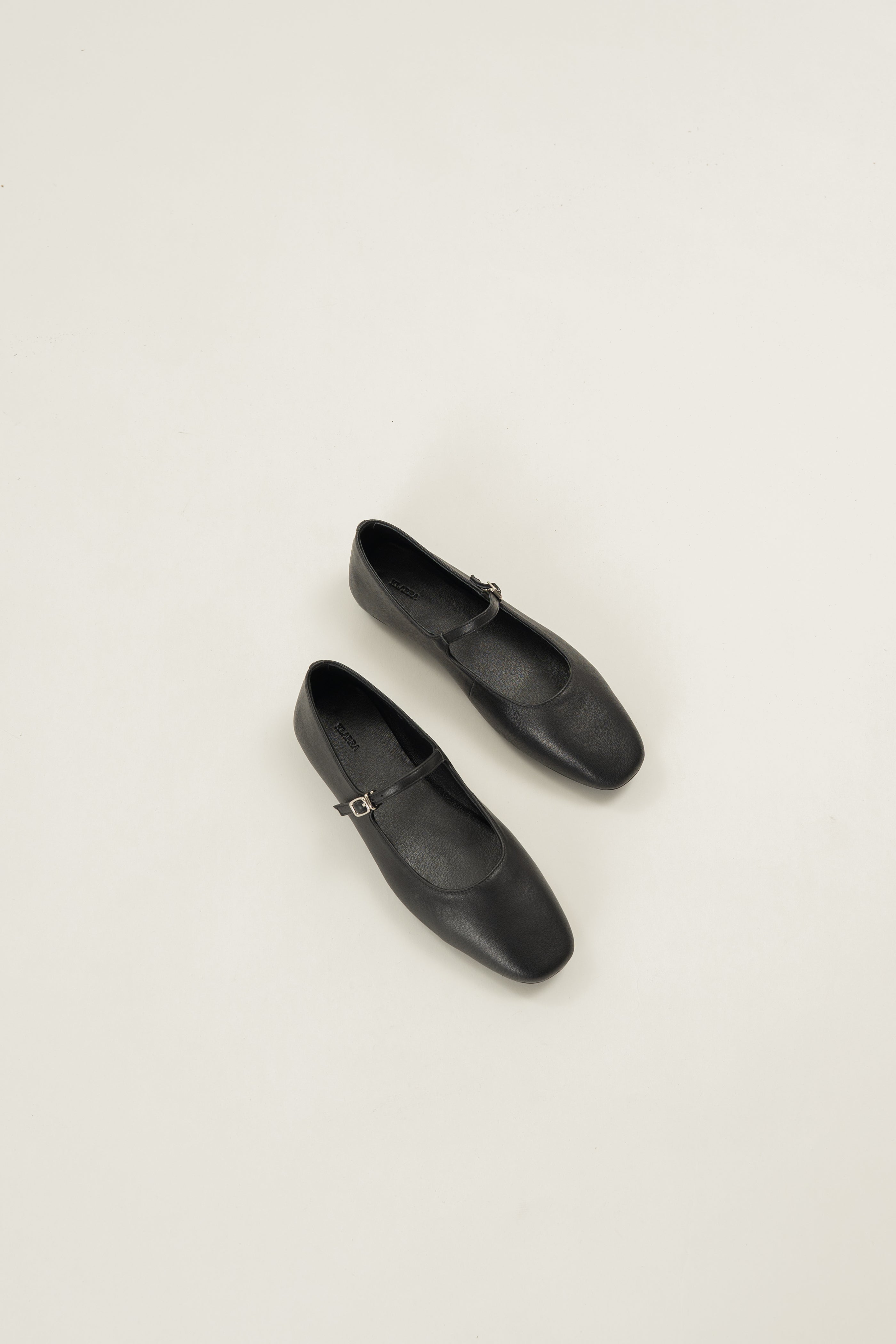 Cassia Leather Mary Janes in Black