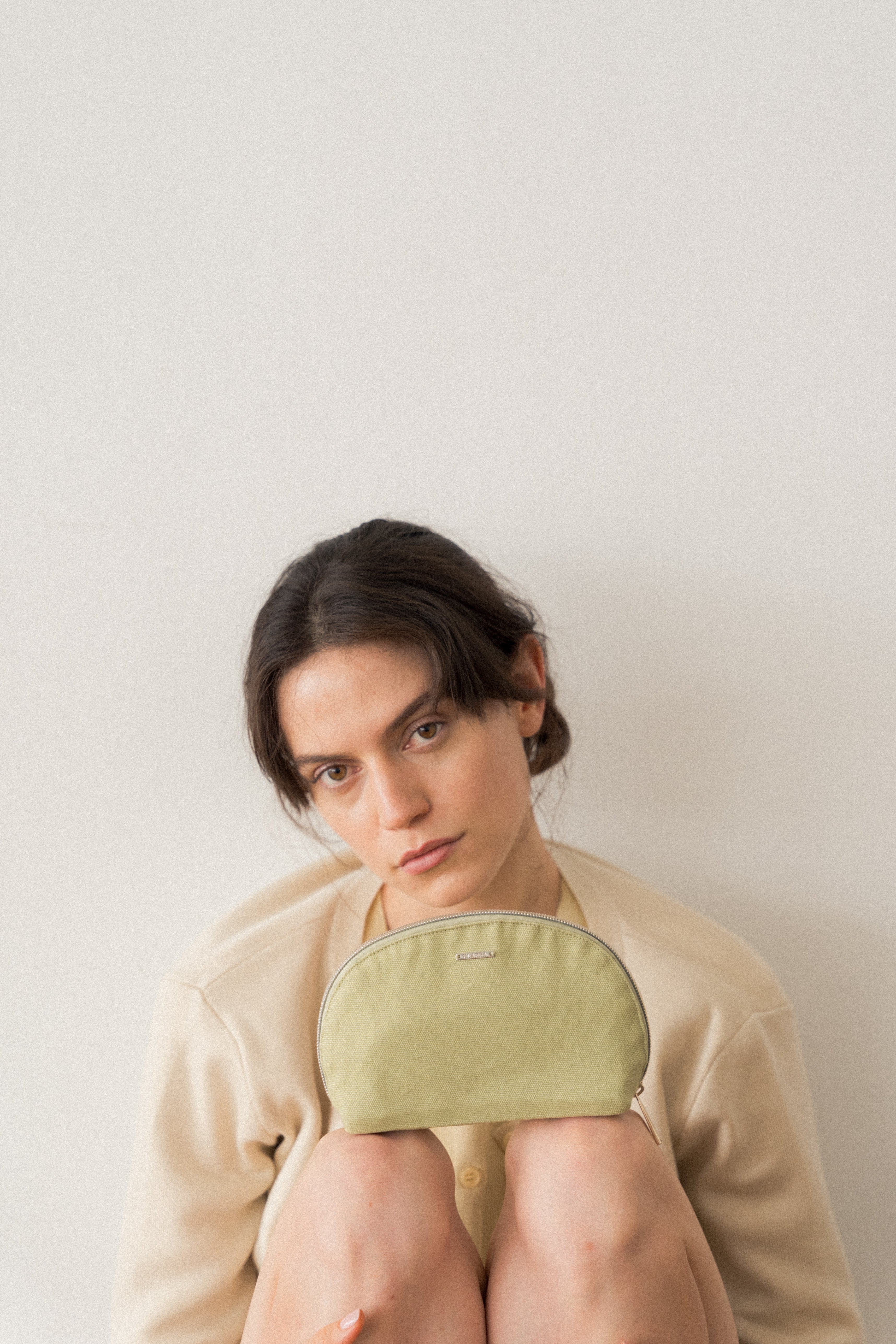 Round Pouch in Sage