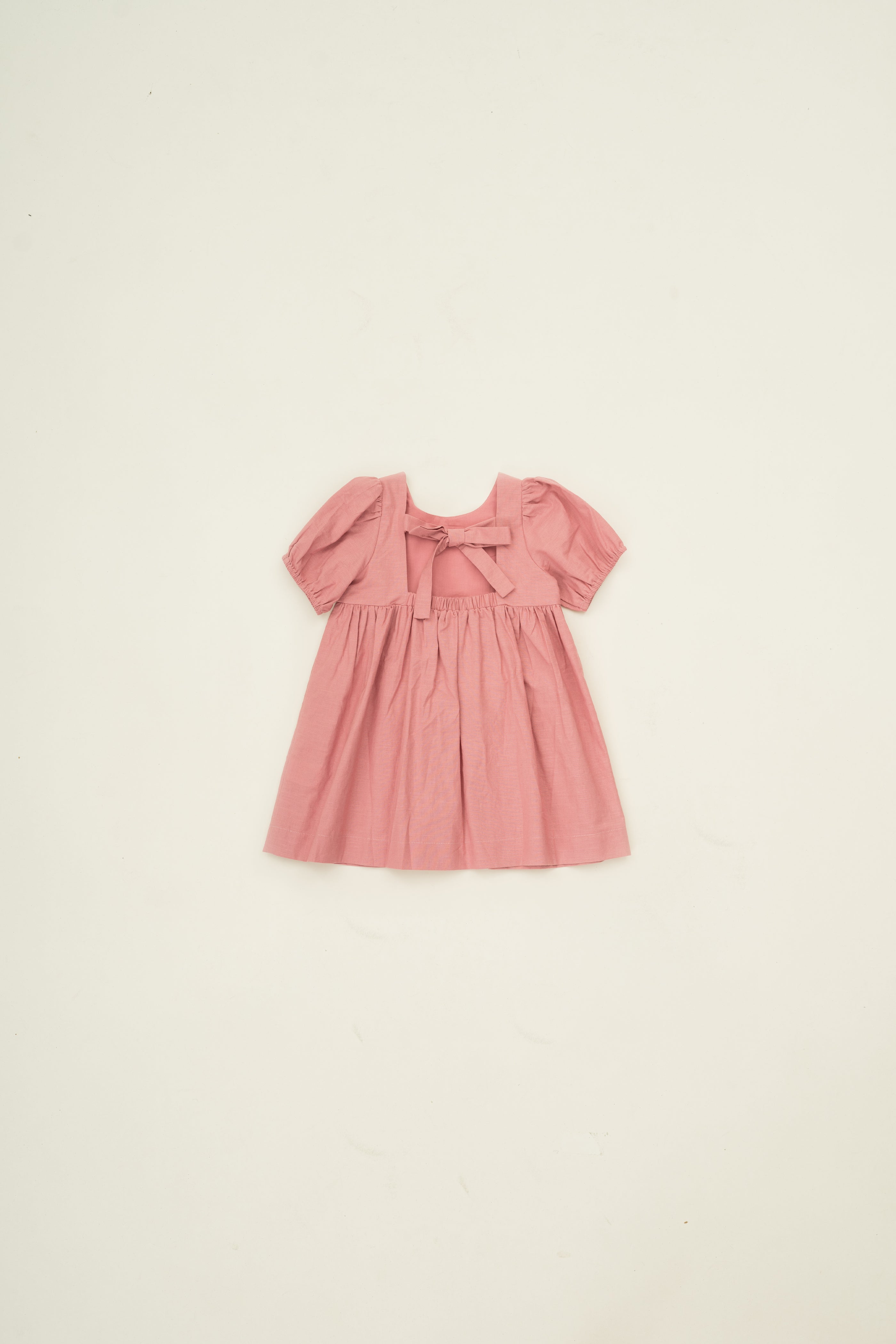 Mini Tie Back Short Sleeve Dress in Hibiscus