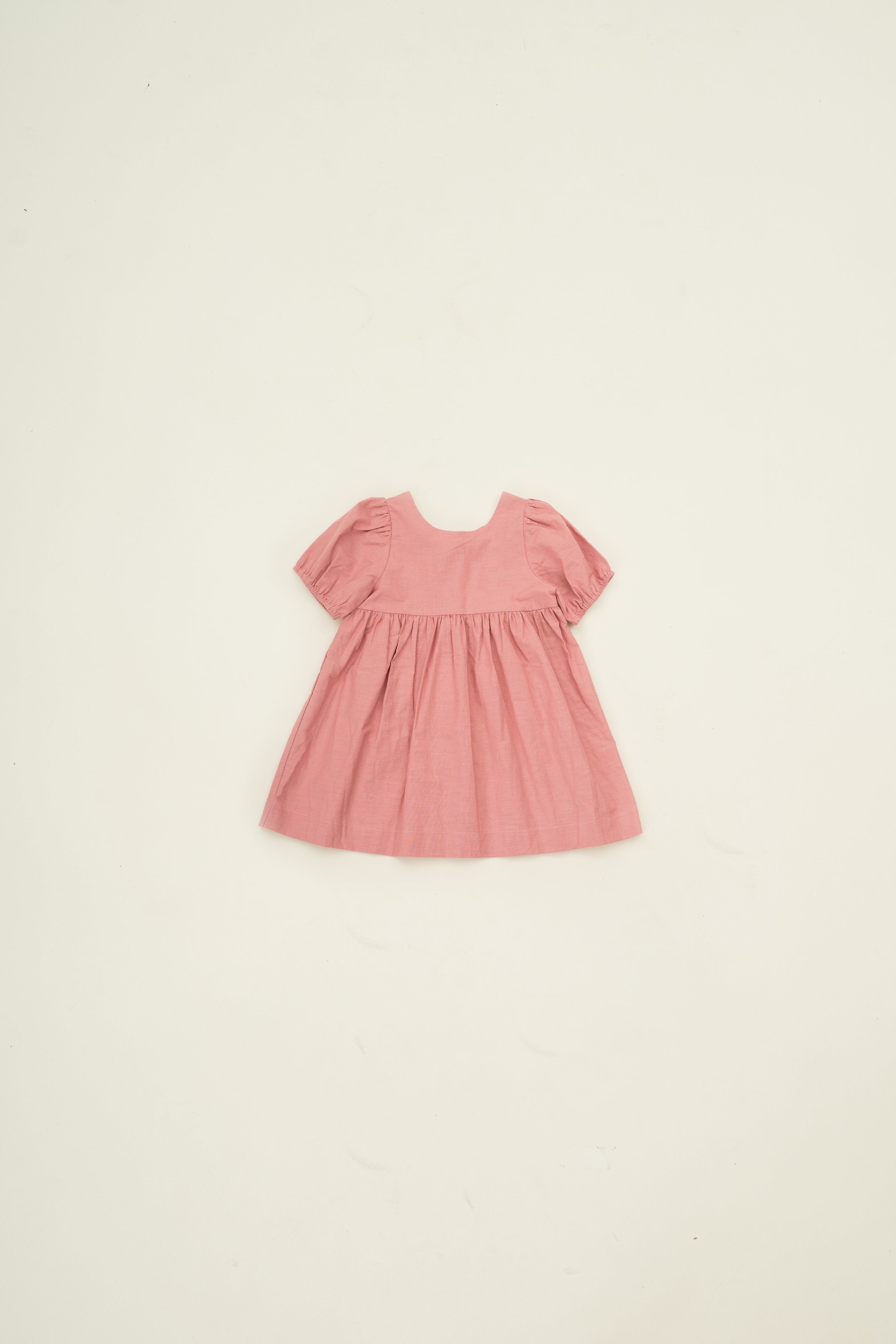 Mini Tie Back Short Sleeve Dress in Hibiscus