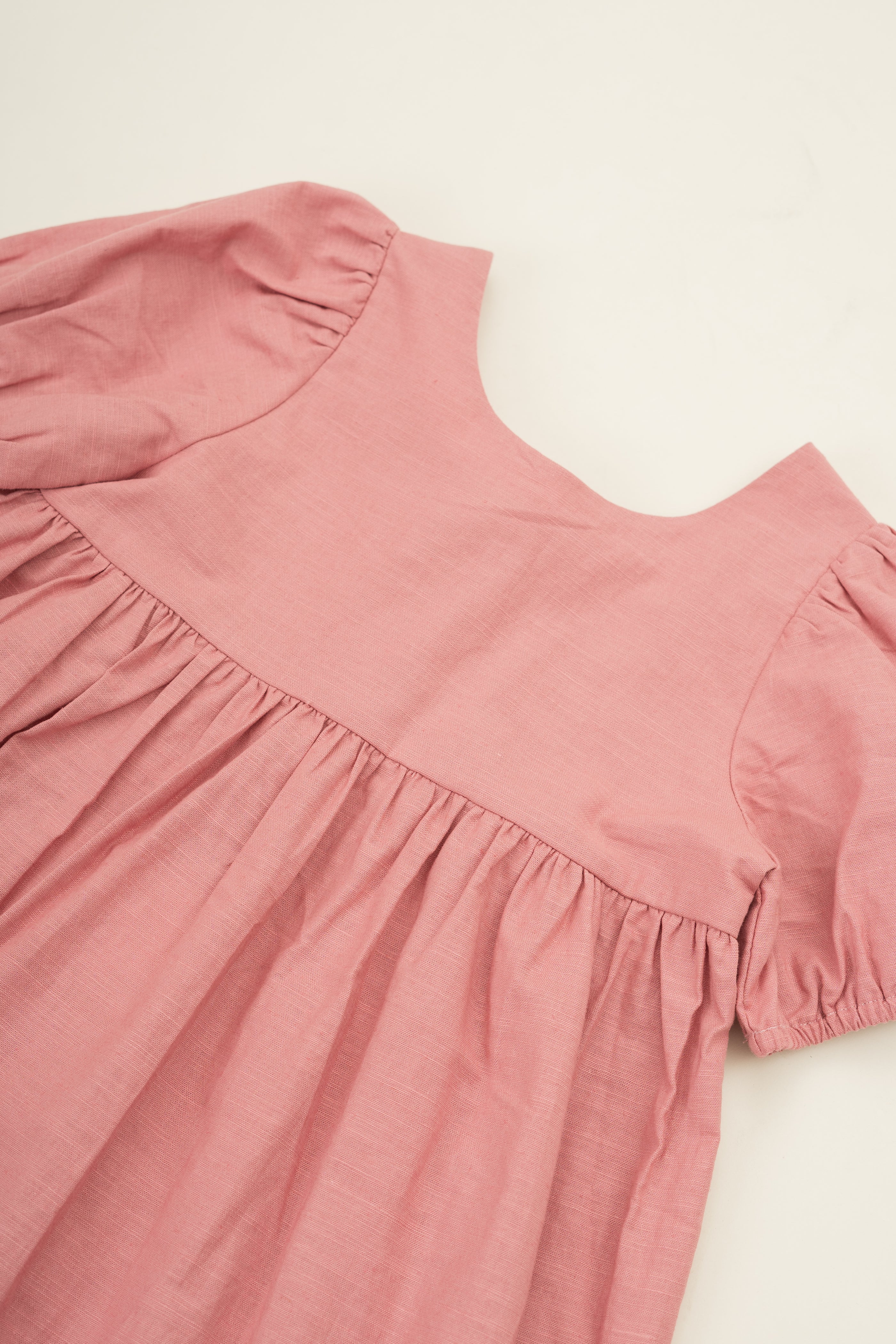 Mini Tie Back Short Sleeve Dress in Hibiscus