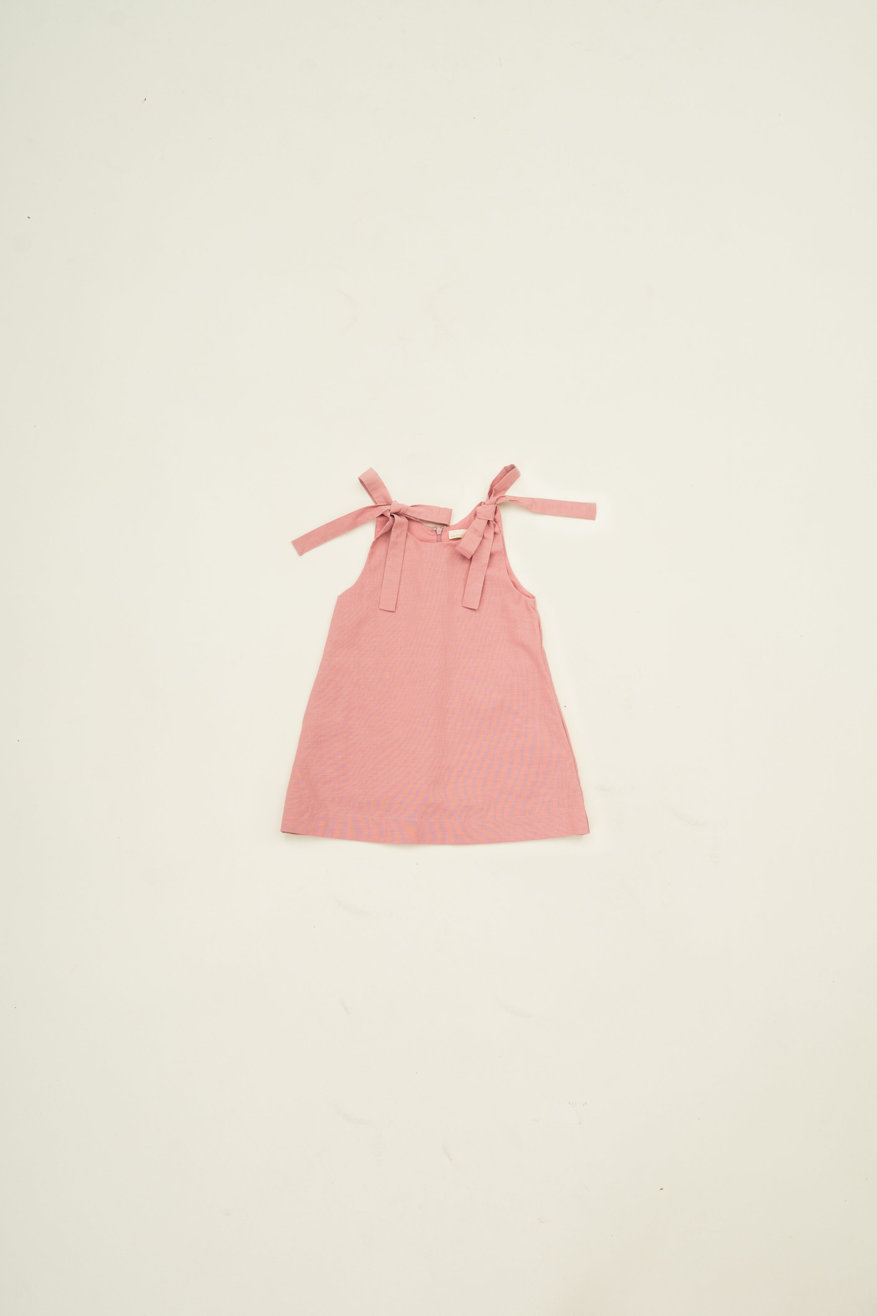 Mini Ribbon Tie A-line Dress in Hibiscus