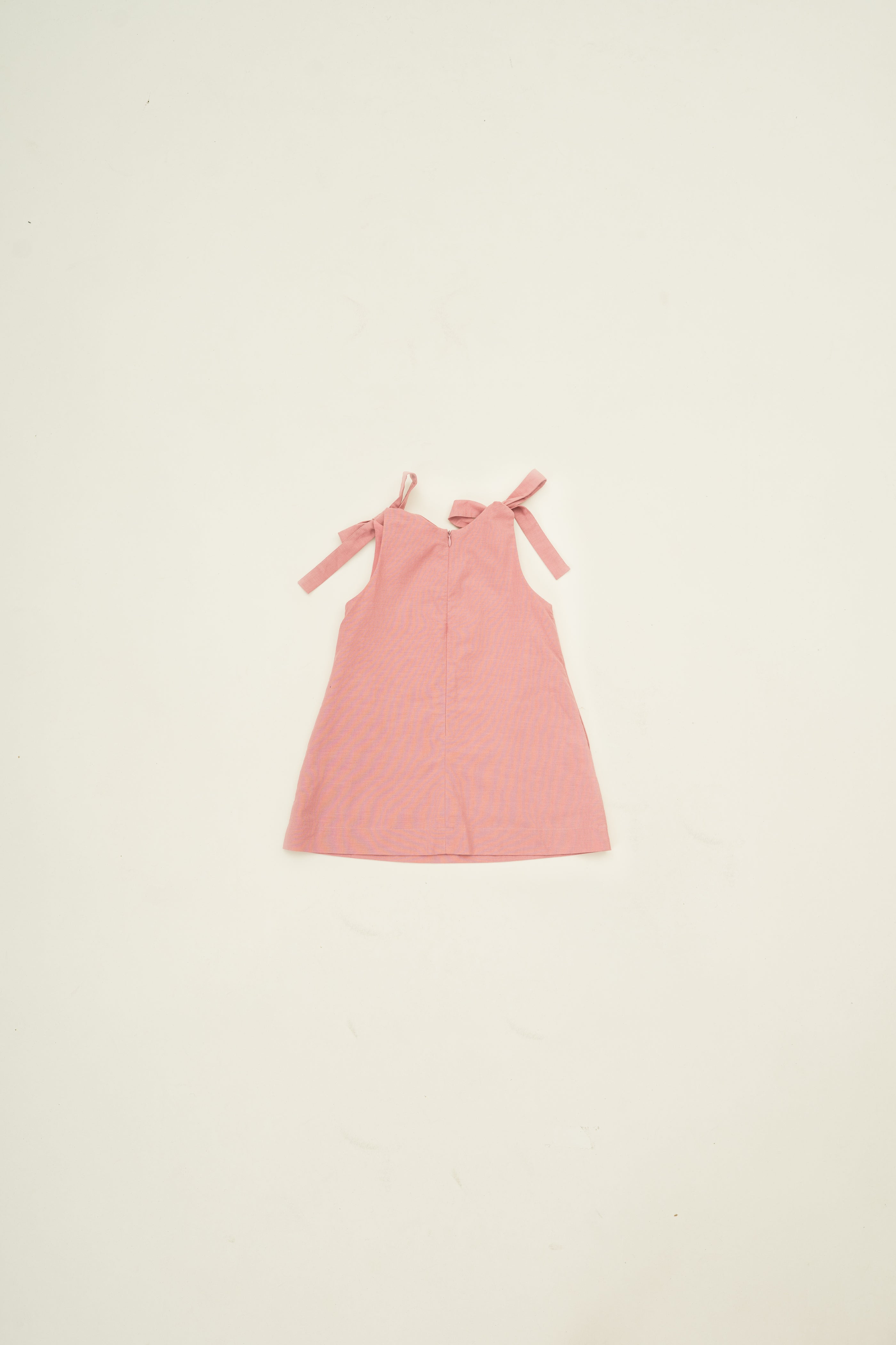 Mini Ribbon Tie A-line Dress in Hibiscus