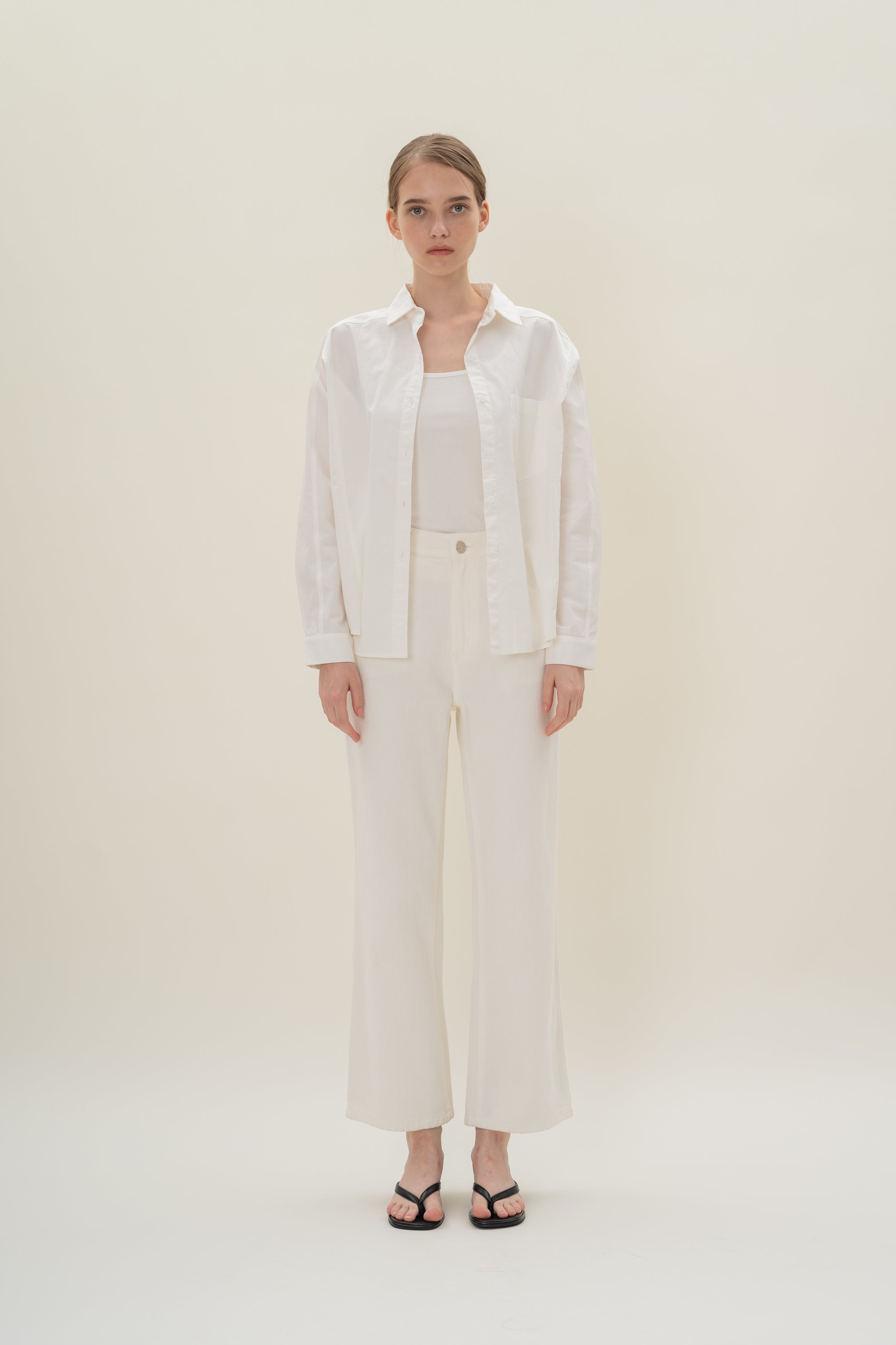 Studios Shirt with Seam Detailing in White