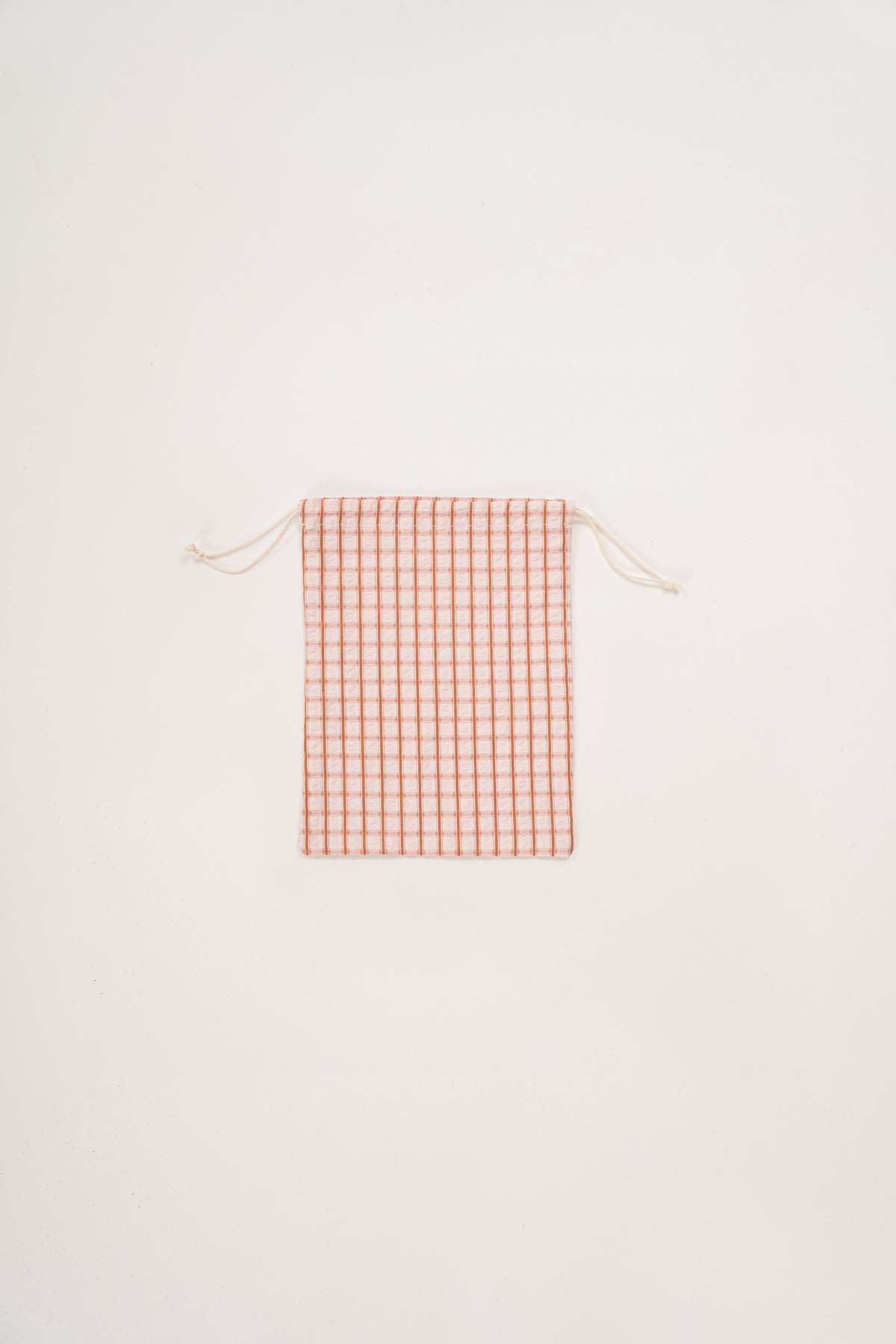 Drawstring Pouch in Rosewood Gingham (Gifted with a minimum spend of SGD150)
